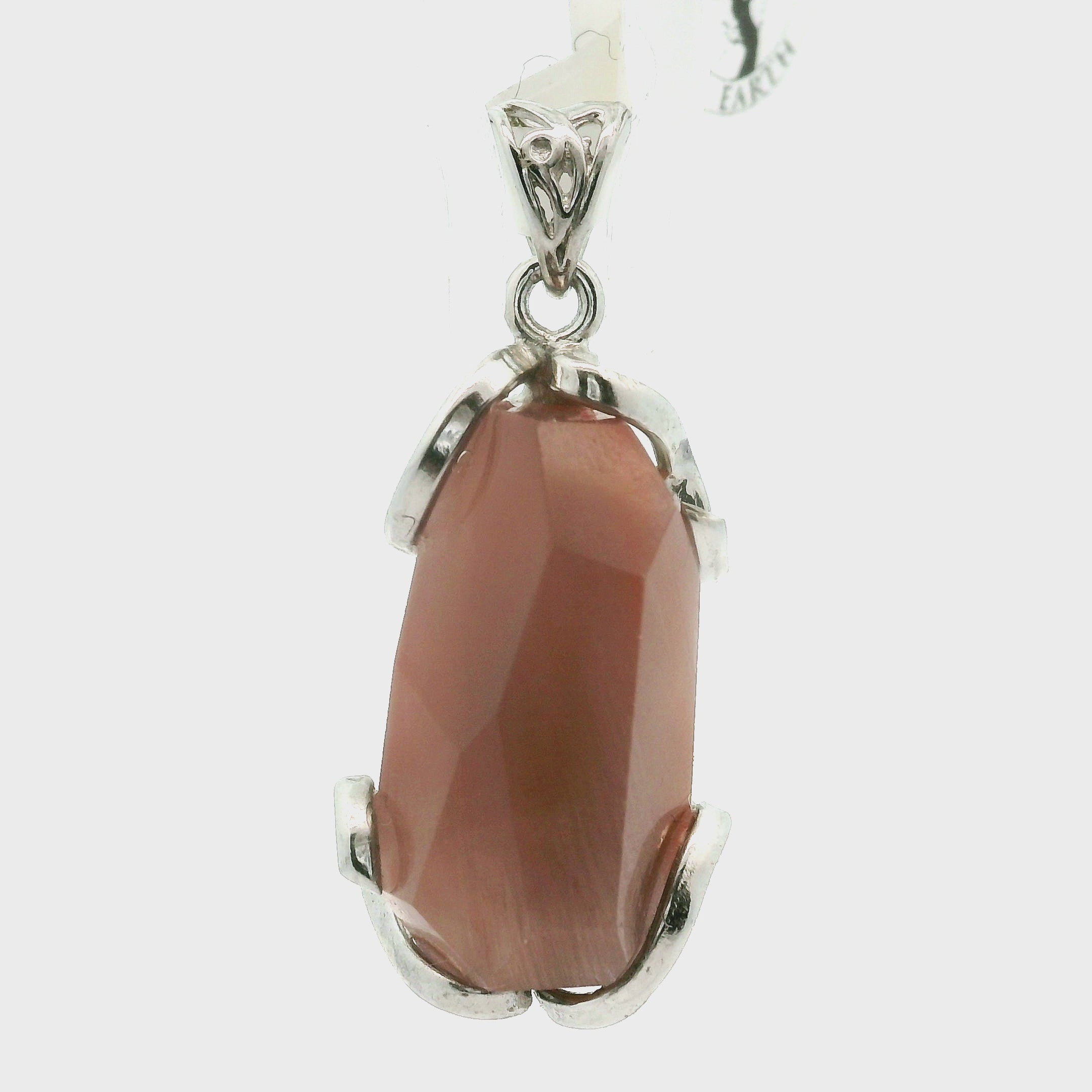 Red Rutile in Quartz Freeform Pendant 925 Silver for Manifestation, Life Force Energy and Renewal