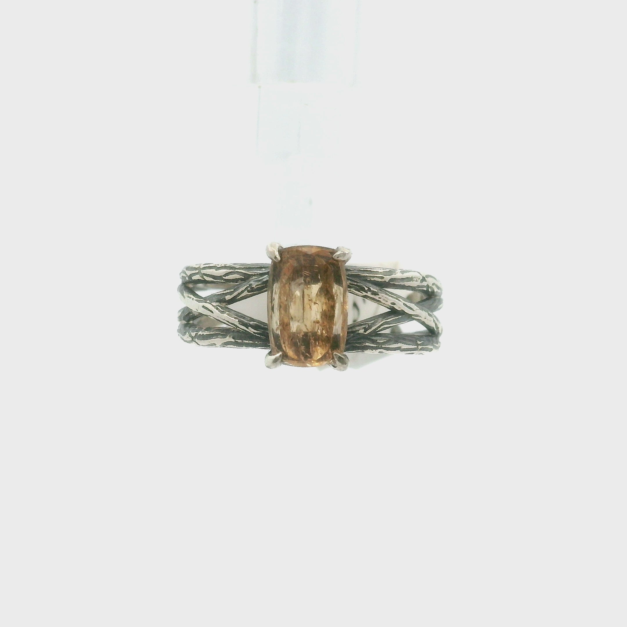 Imperial Topaz Bad Witch Cuff Ring .925 Silver for Taking Action with Purpose
