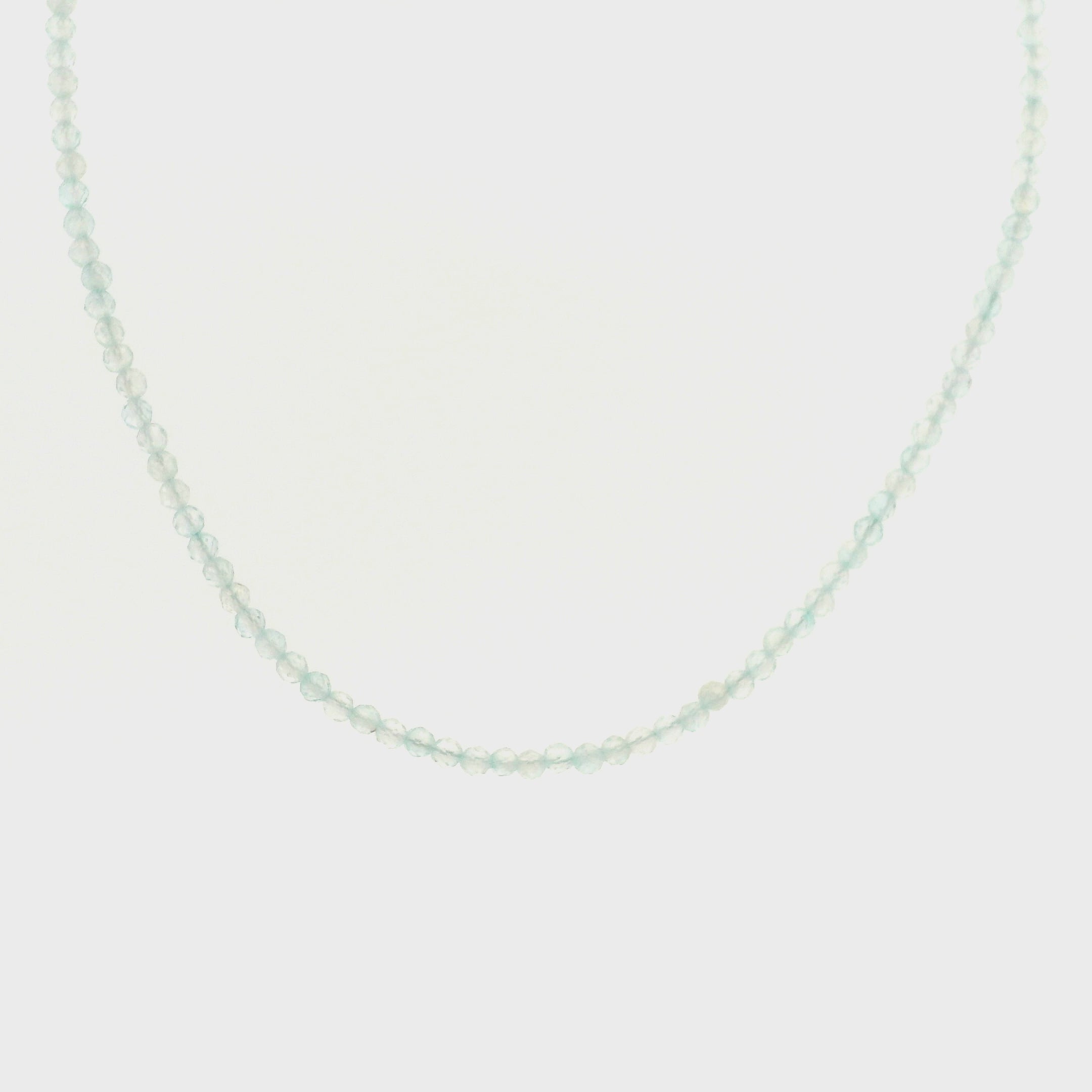 Topaz Micro Faceted Choker/Layering Necklace 925 Silver for Knowledge, Wishes and Wisdom