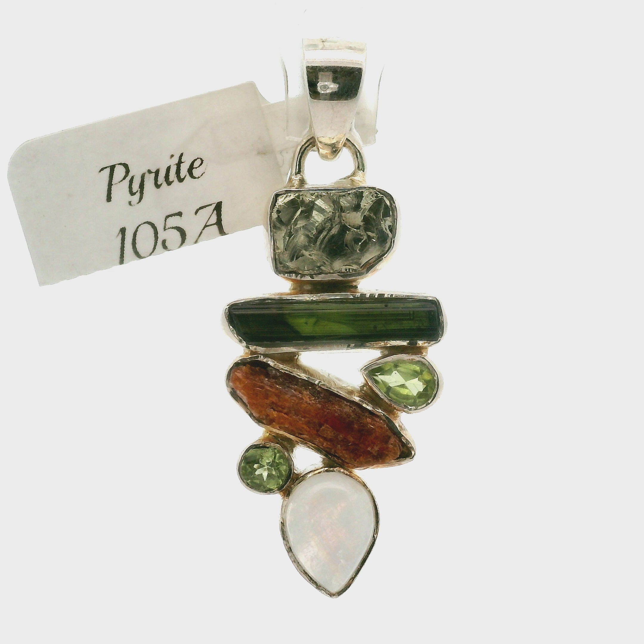 Pyrite Multi-Stone Pendant .925 Silver for Luck & Manifestation