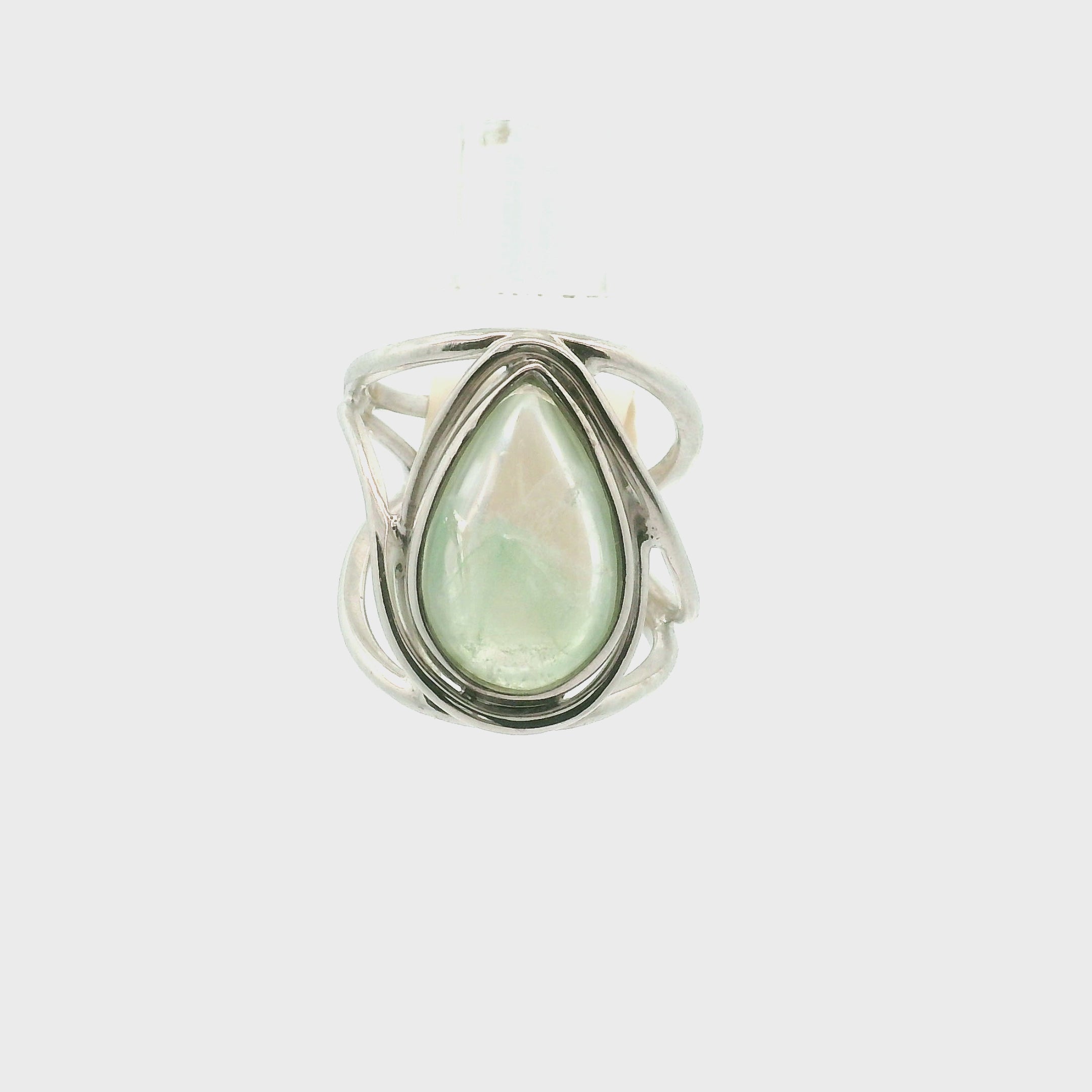 Fuschite Phantom Adjustable Cuff Ring .925 Silver for Emotional & Physical Healing
