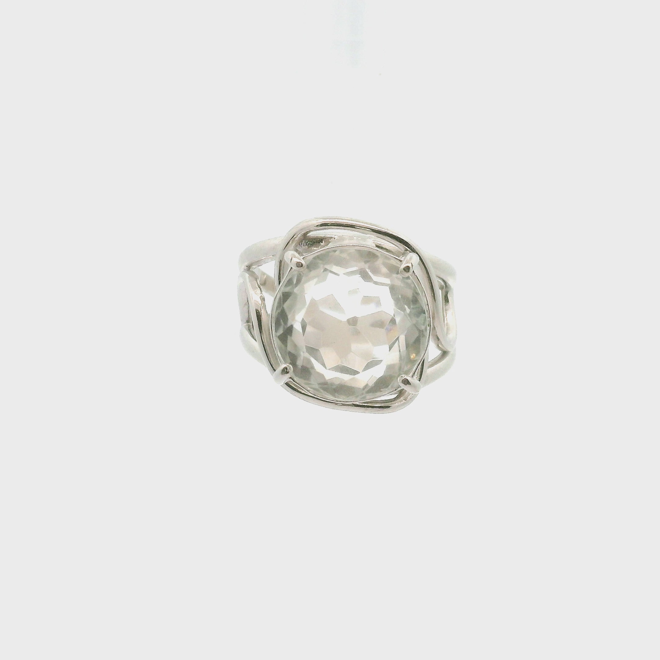 Herkimer Quartz Cuff Ring .925 Silver for Healing, Intention Setting and Manifesting your Desires
