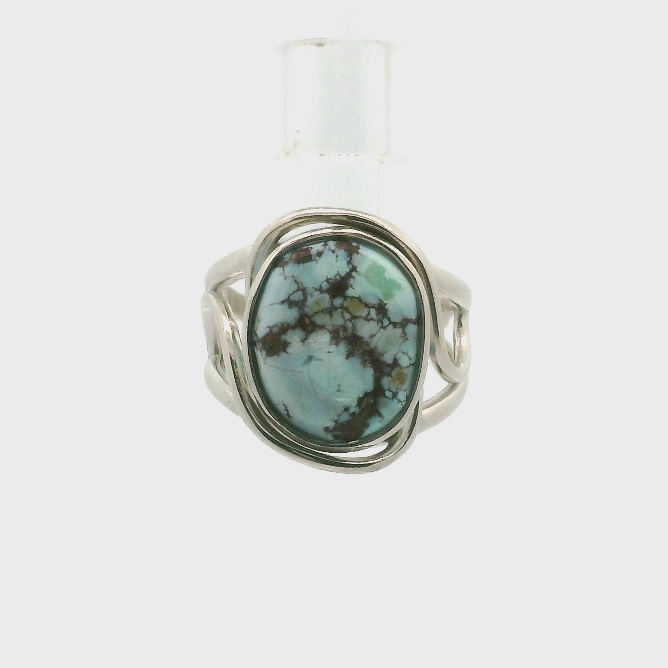Golden Hills Turquoise Cuff Ring for Good Luck, Prosperity and Protection