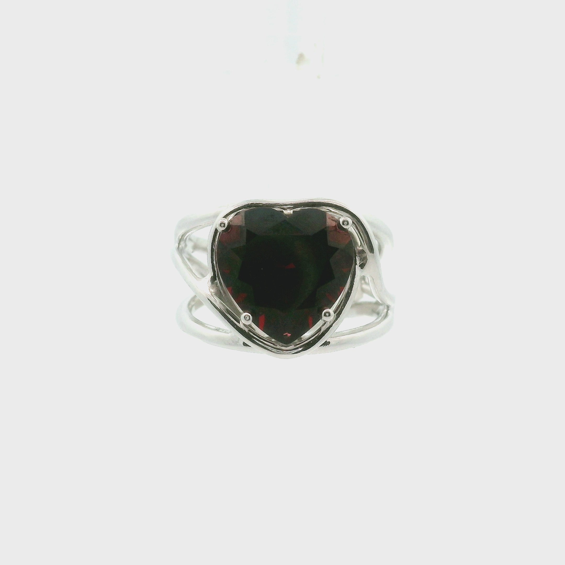 Garnet Faceted Cuff Rings .925 Silver for Strength and Universal Connection