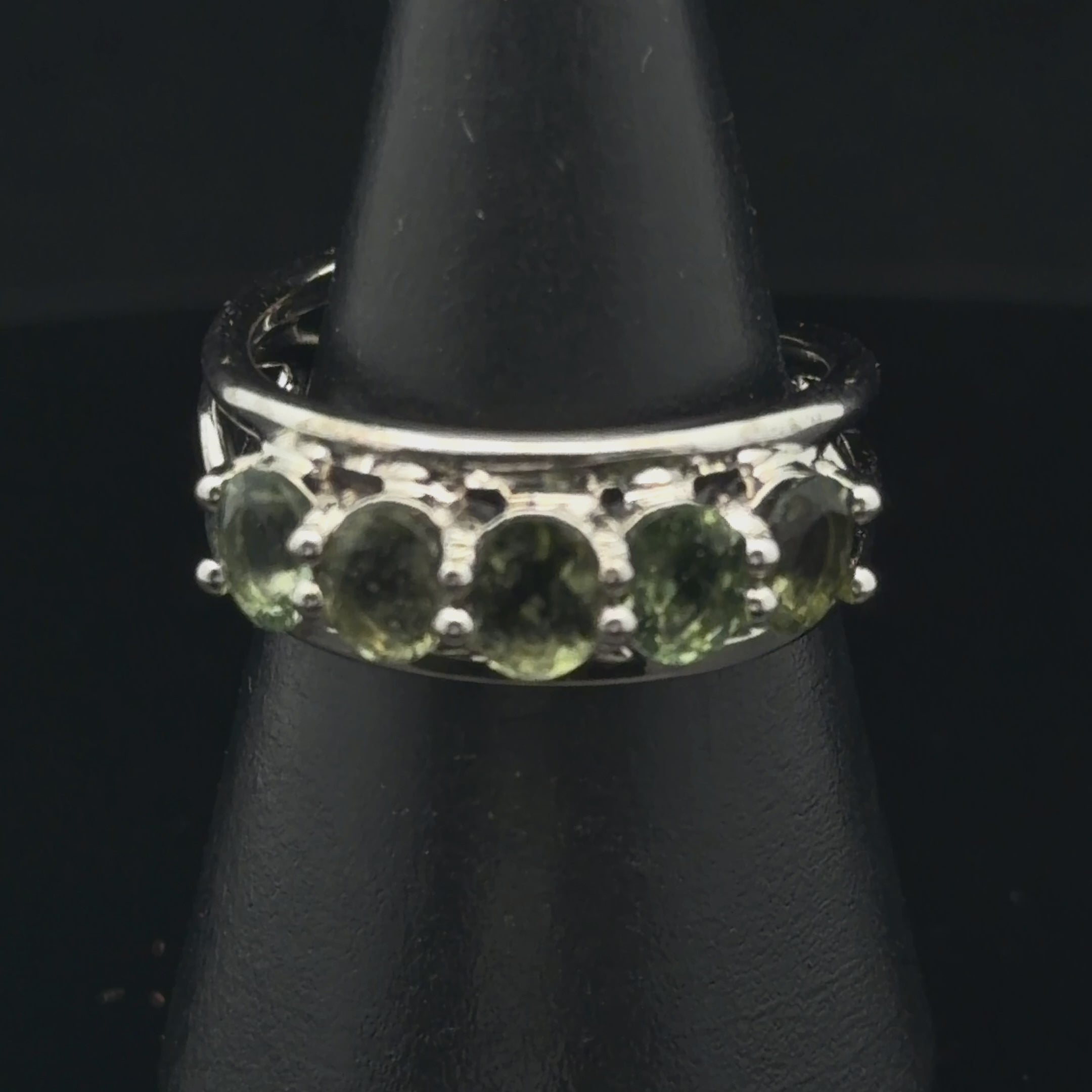 Preorder Moldavite Stacker Cuff Ring .925 Silver for Creating your Dream Life
