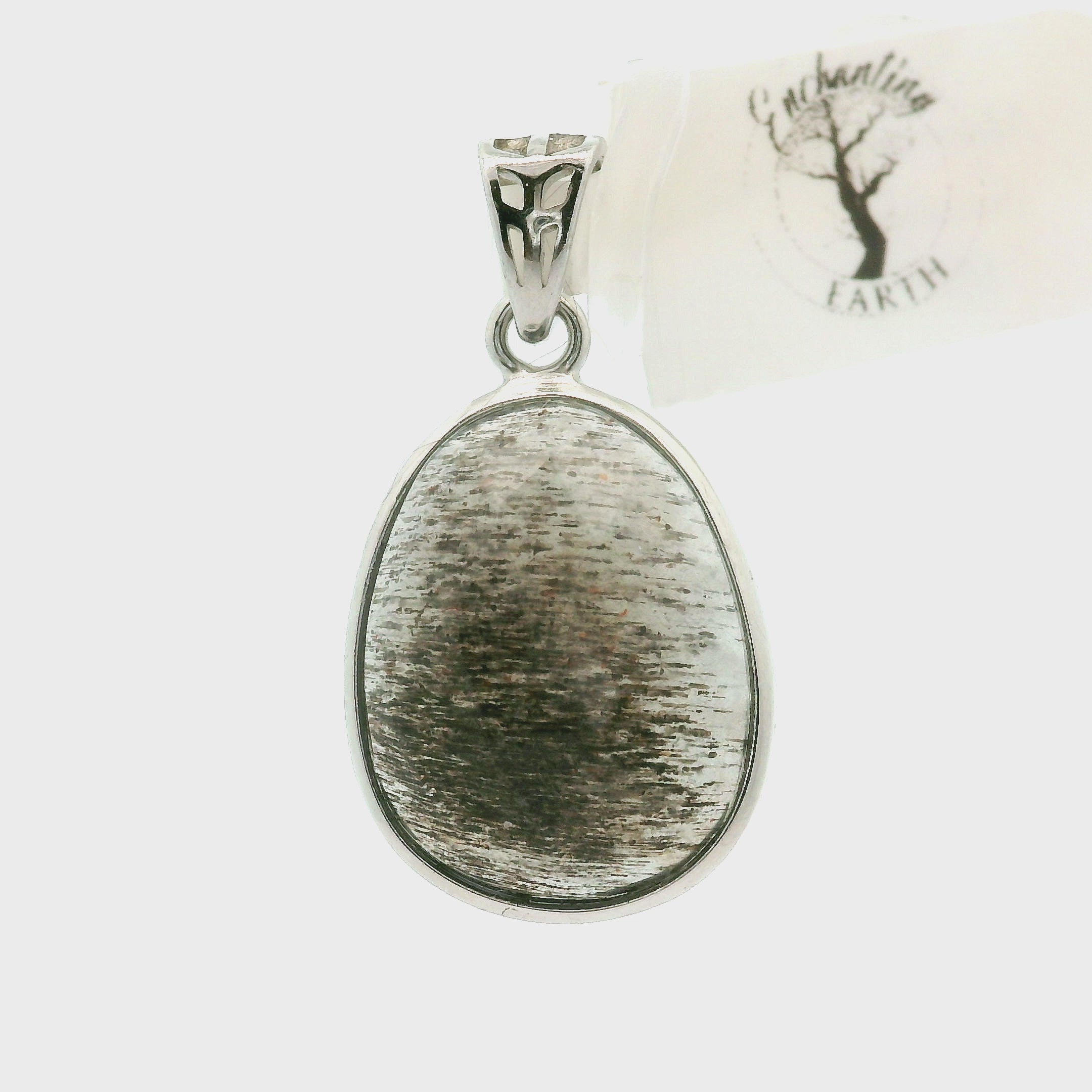 Black Moonstone with Sunstone Pendants .925 Silver for Confidence and Strength