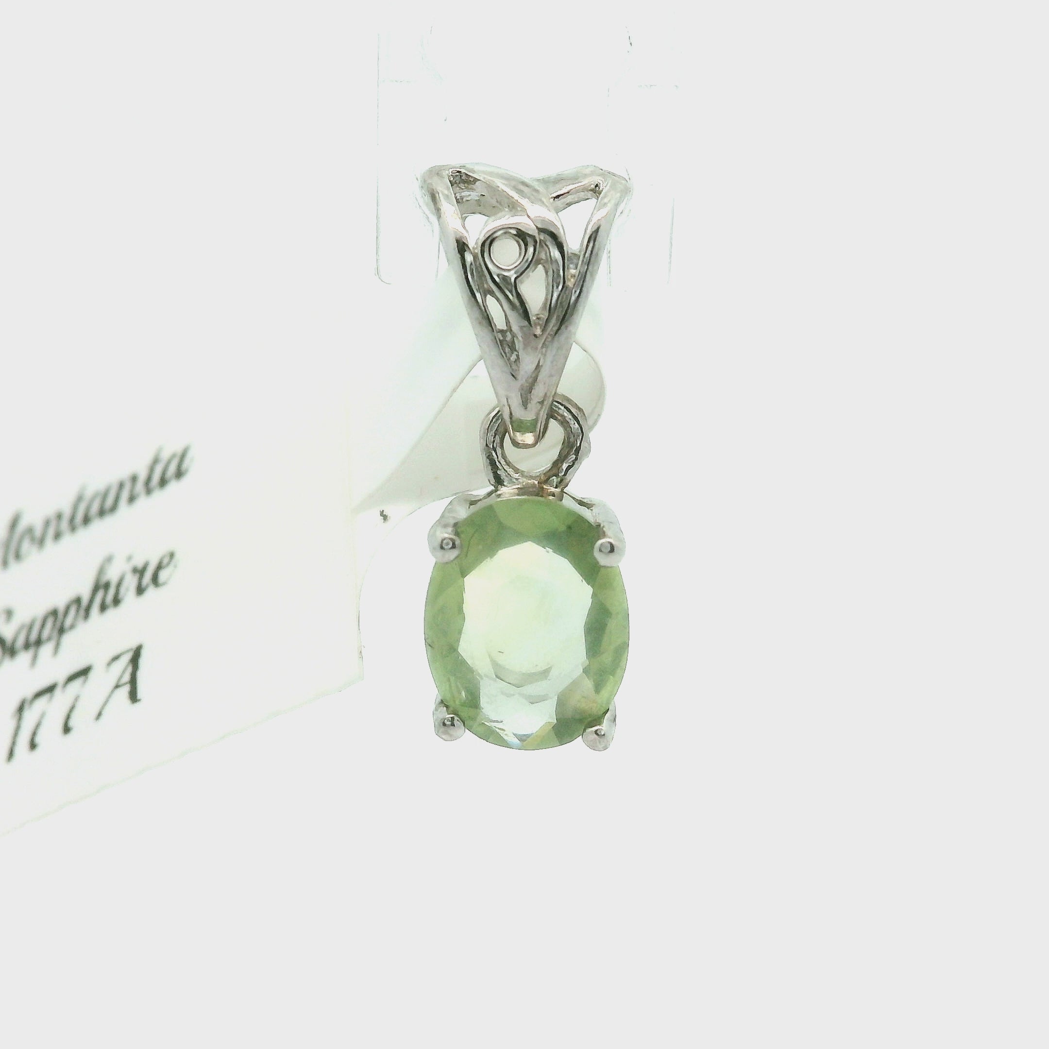 Montana Sapphire Pendant .925 Sterling Silver for Dream-work and Self-Discipline