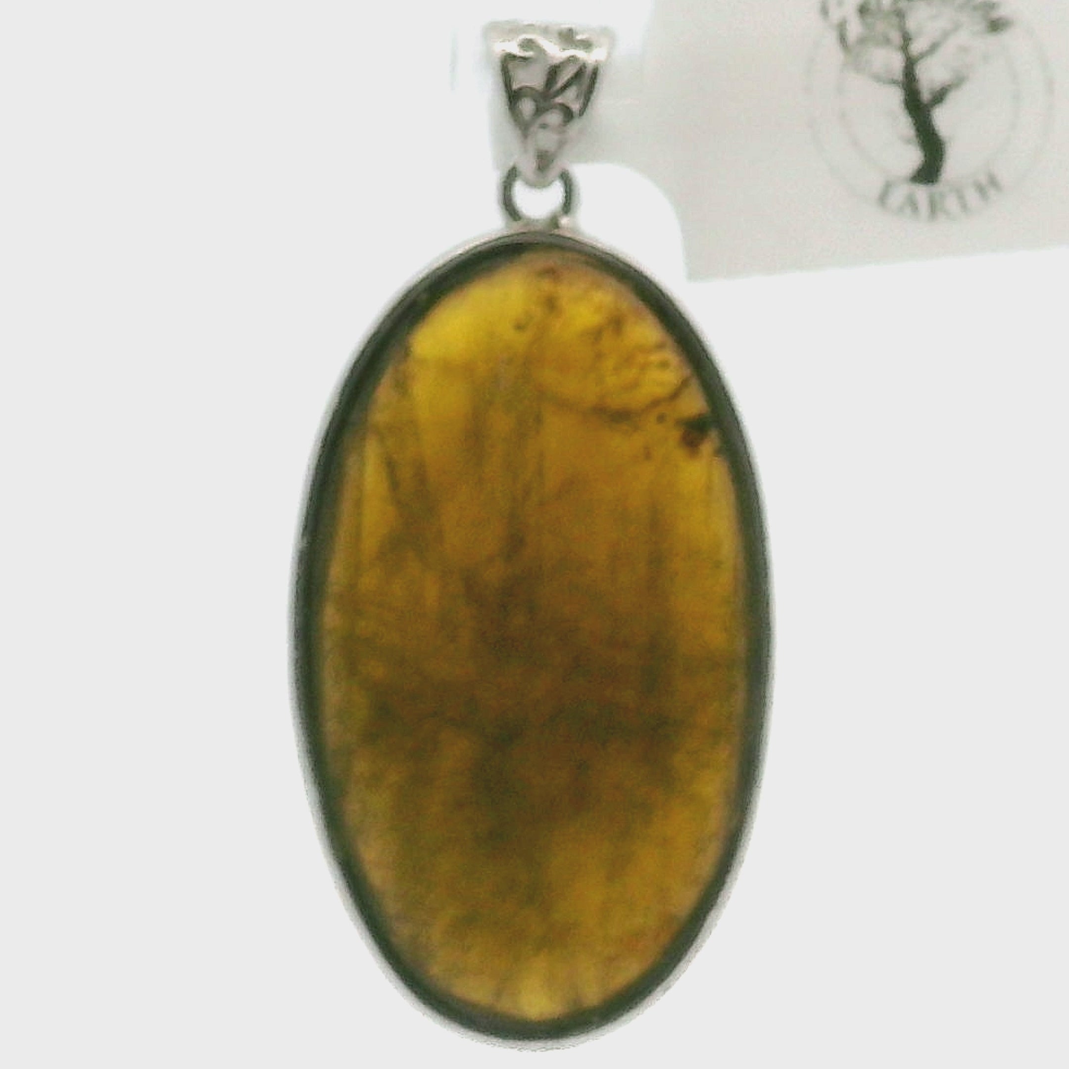 Siderite Pendant .925 Silver for Inner Fire, Strength and Manifestation