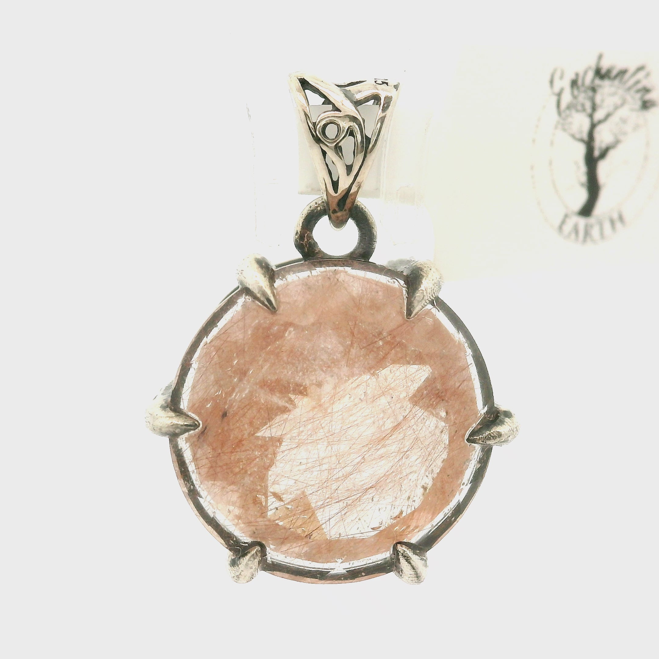 Bad Witch Copper Rutile Pendant .925 Silver for Accelerating Intentions and Manifesting