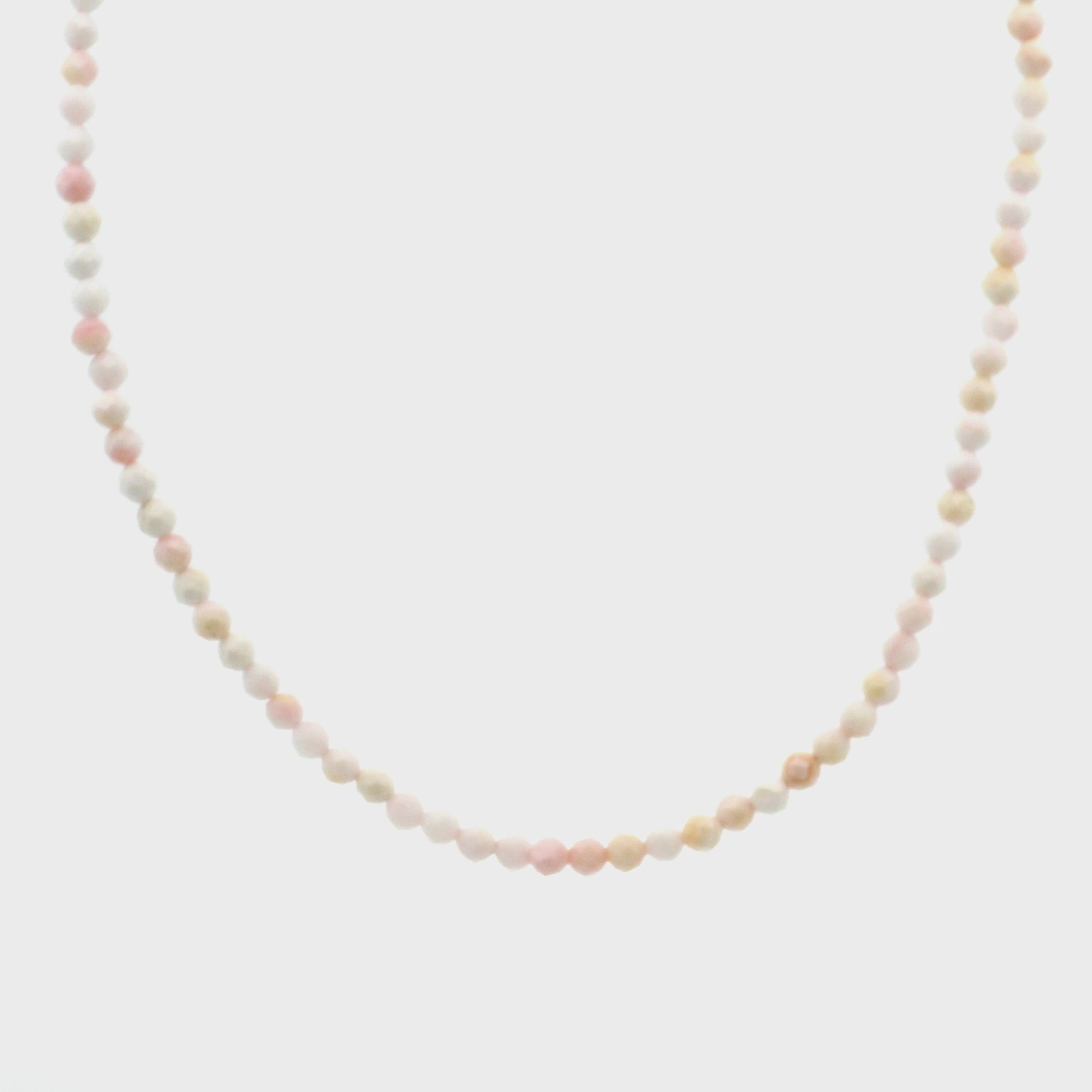 Conch Shell Micro Faceted Choker/Layering Necklace 925 Silver for Hope and Optimism