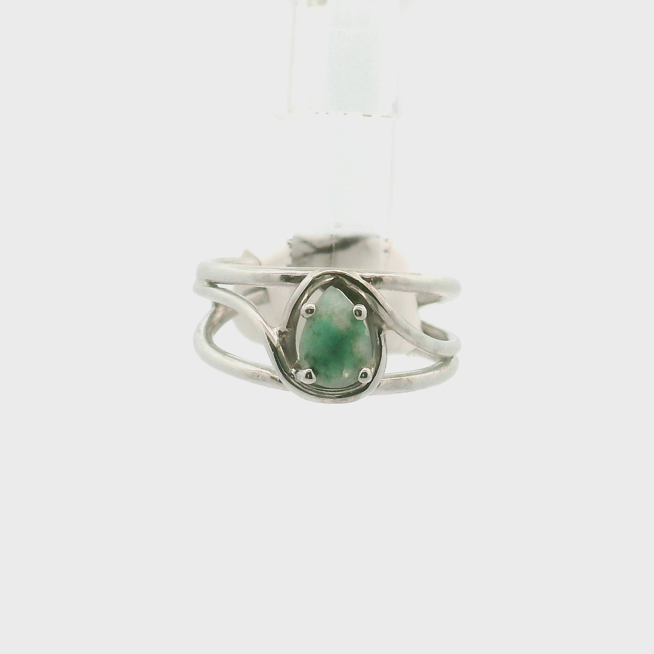 Mtorolite Zimbabwe Faceted Midi Cuff Ring .925 Silver for Emotional Healing, Forgiveness and Reflection