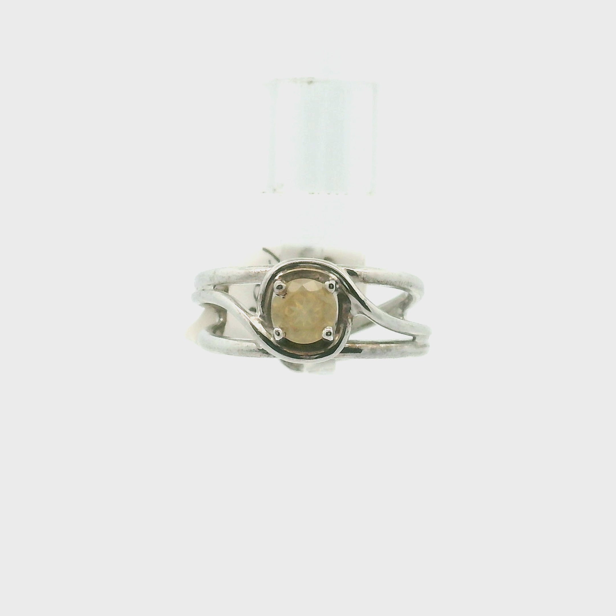 Scheelite Midi Cuff Ring 925 Silver for Confidence, Focus and Mental Clarity