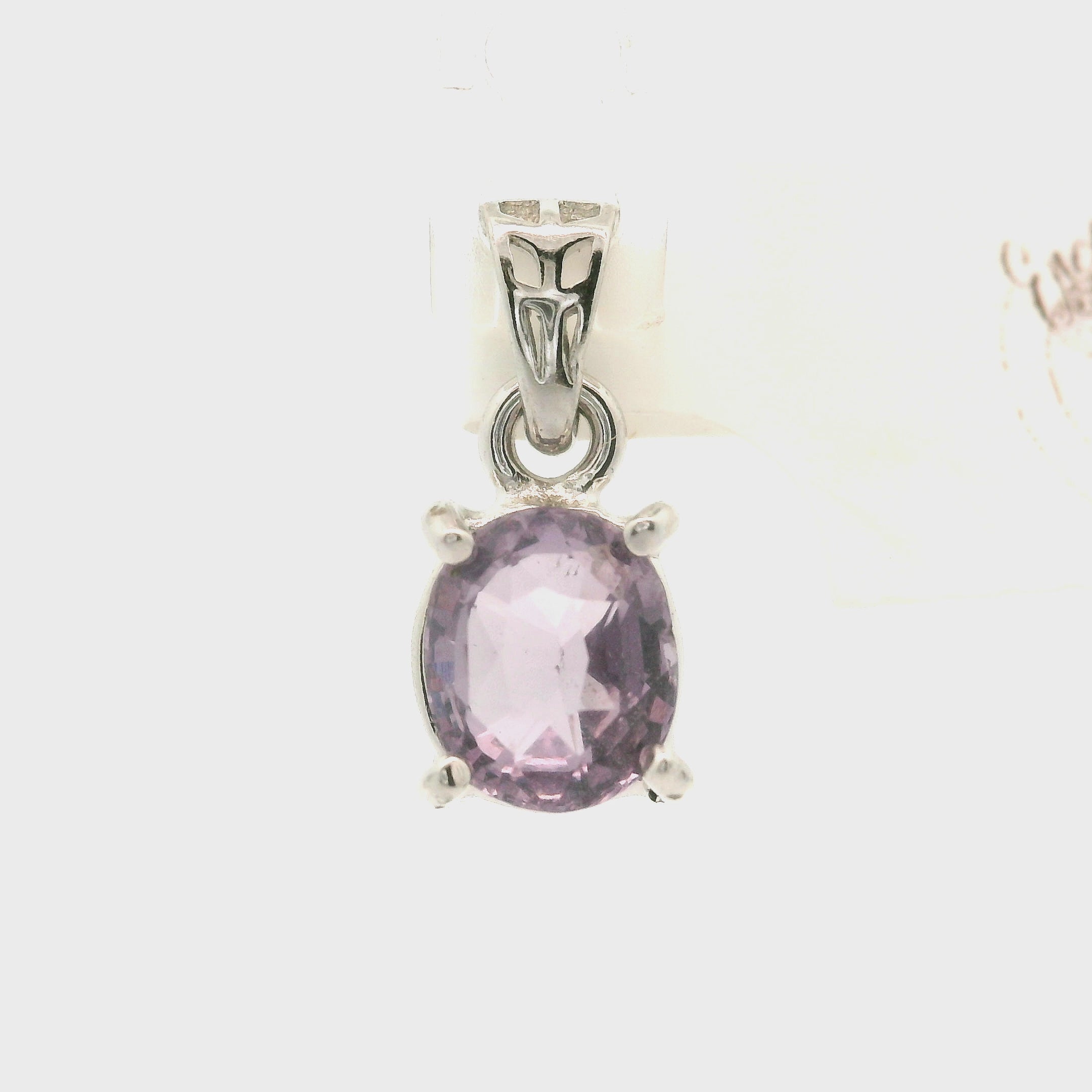 Lavender Spinel Mini Pendant .925 Silver for Spirituality, Mystery, and Imagination