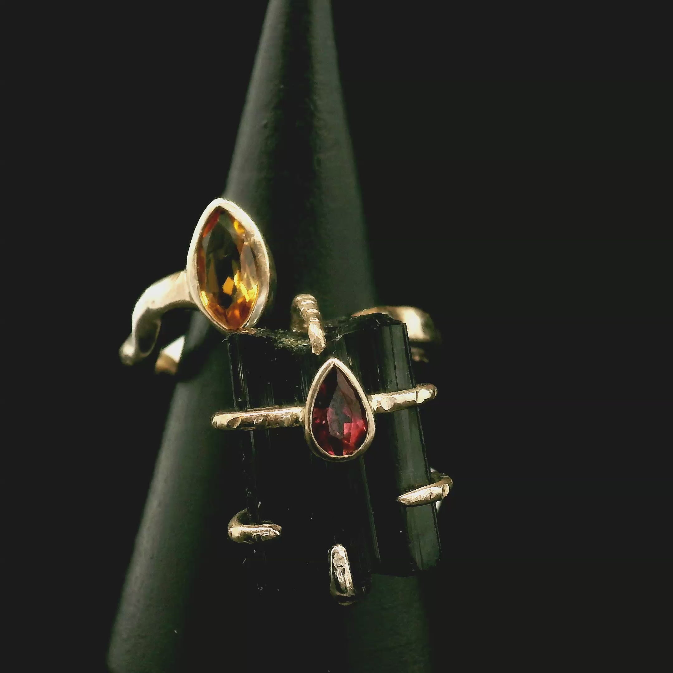 Black Tourmaline Ring .925 Silver for Protection and Energetic Purification