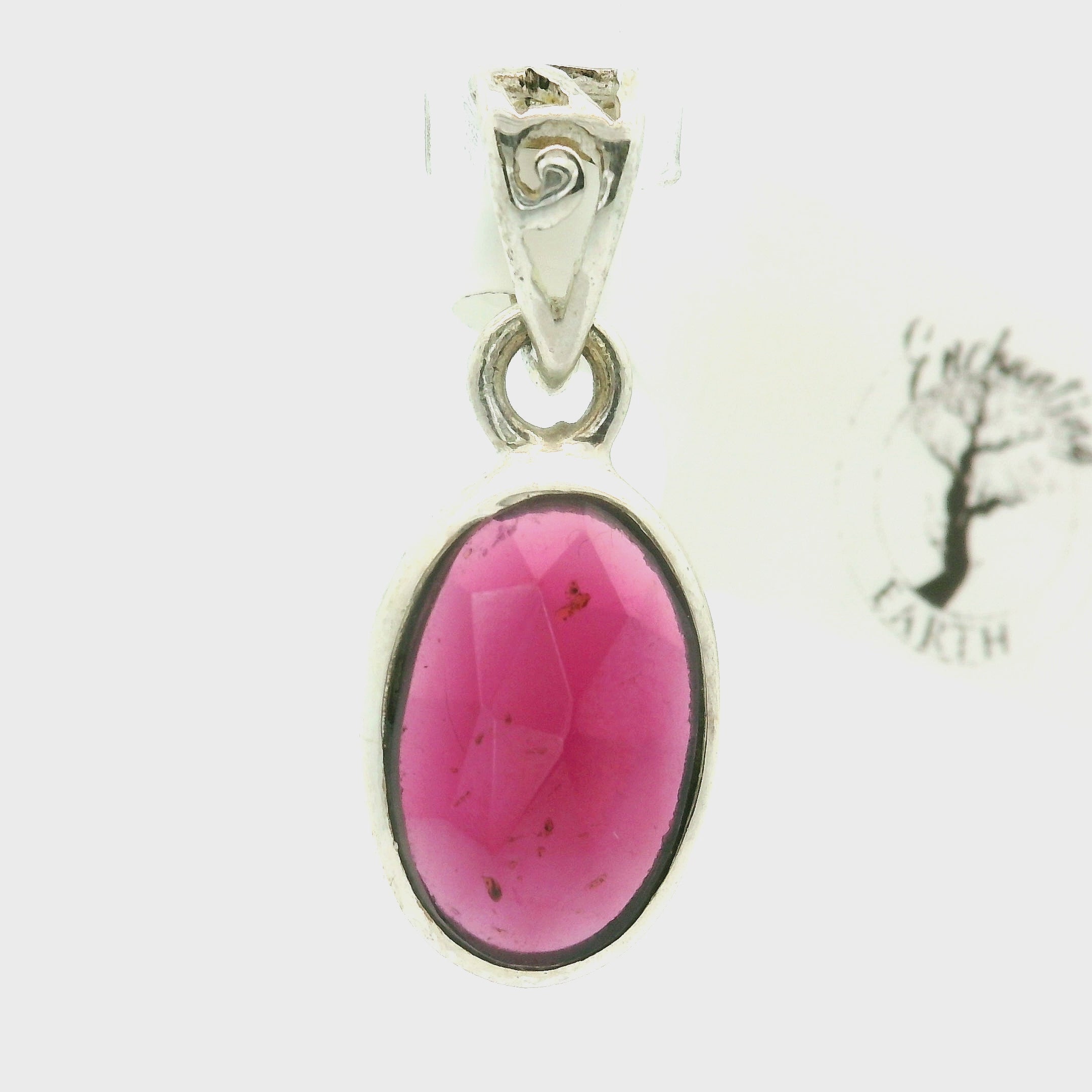 Rhodolite Garnet Pendants .925 Silver for Health, Grounding and Strength