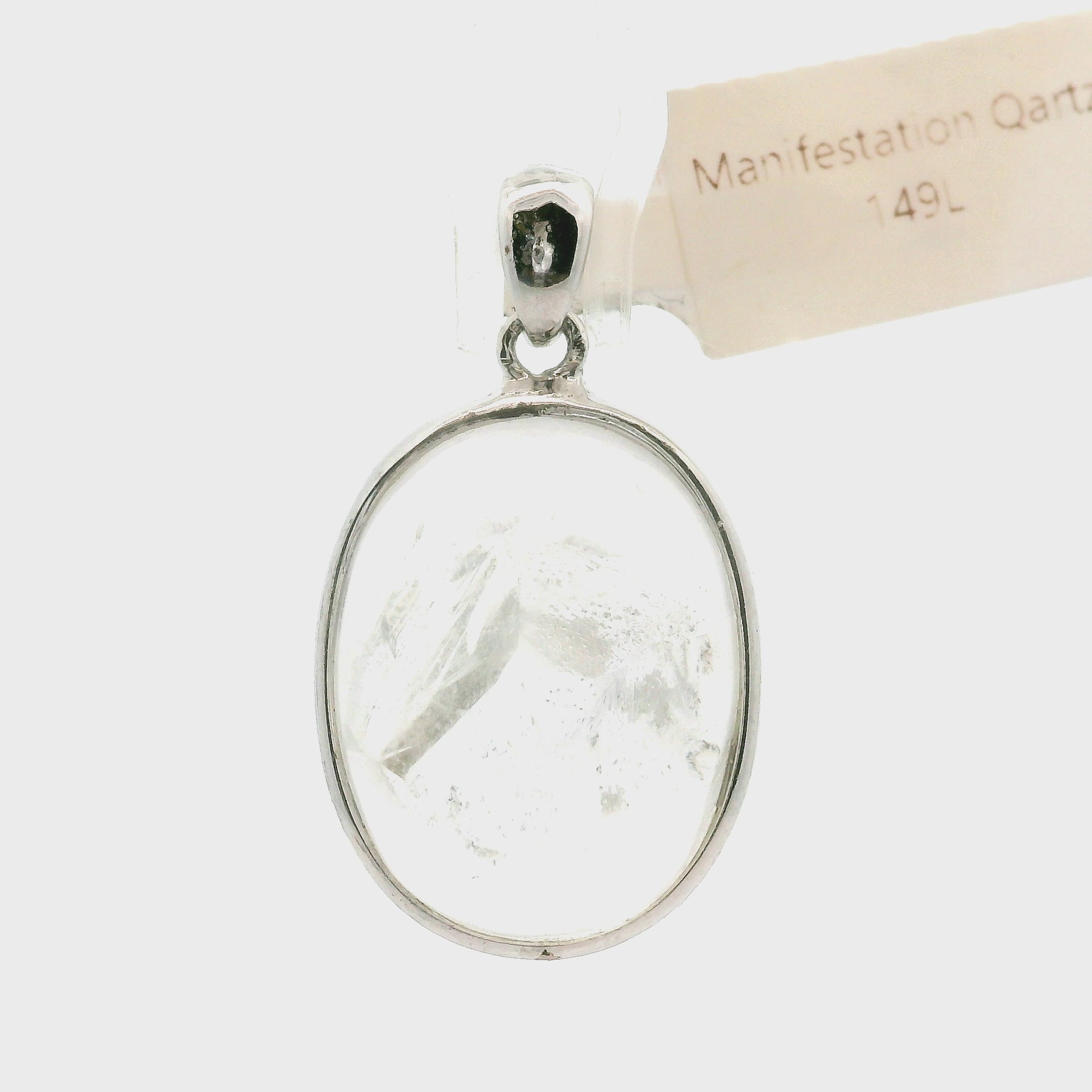 Manifestation Quartz Pendant .925 Silver for Intention Setting and Manifesting your Desires