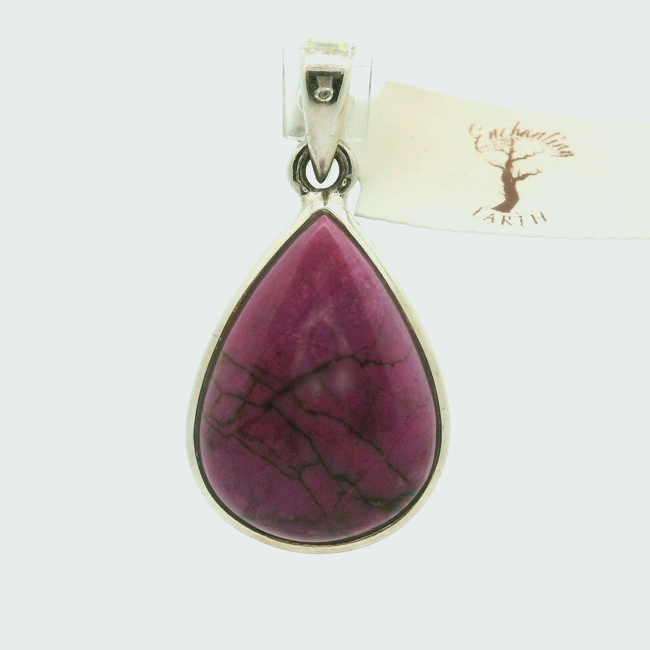 Cobalto Calcite Pendant .925 Silver for Compassion, Emotional Healing, Harmony and Forgiveness