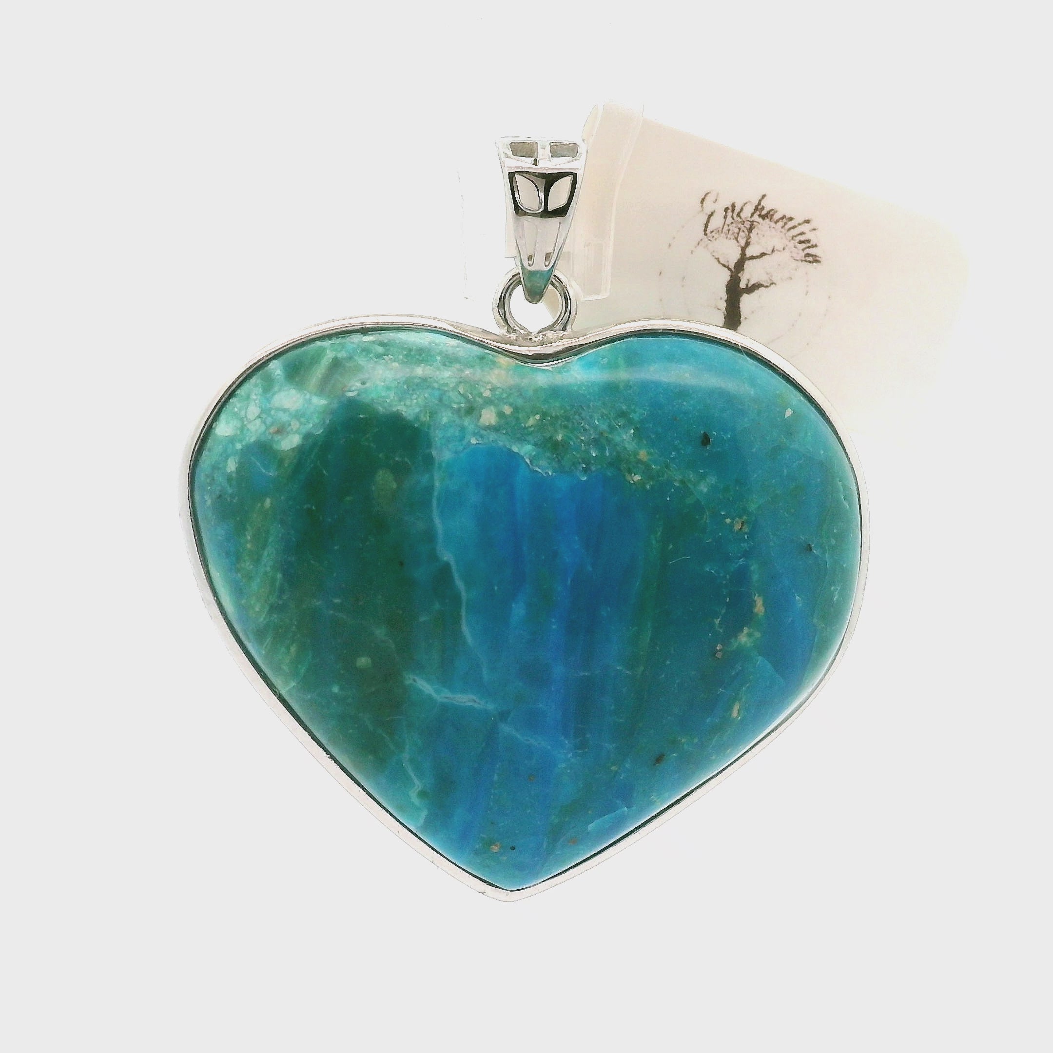 Blue Opal Pendant .925 Silver for Encouraging Surrender to the Divine Will