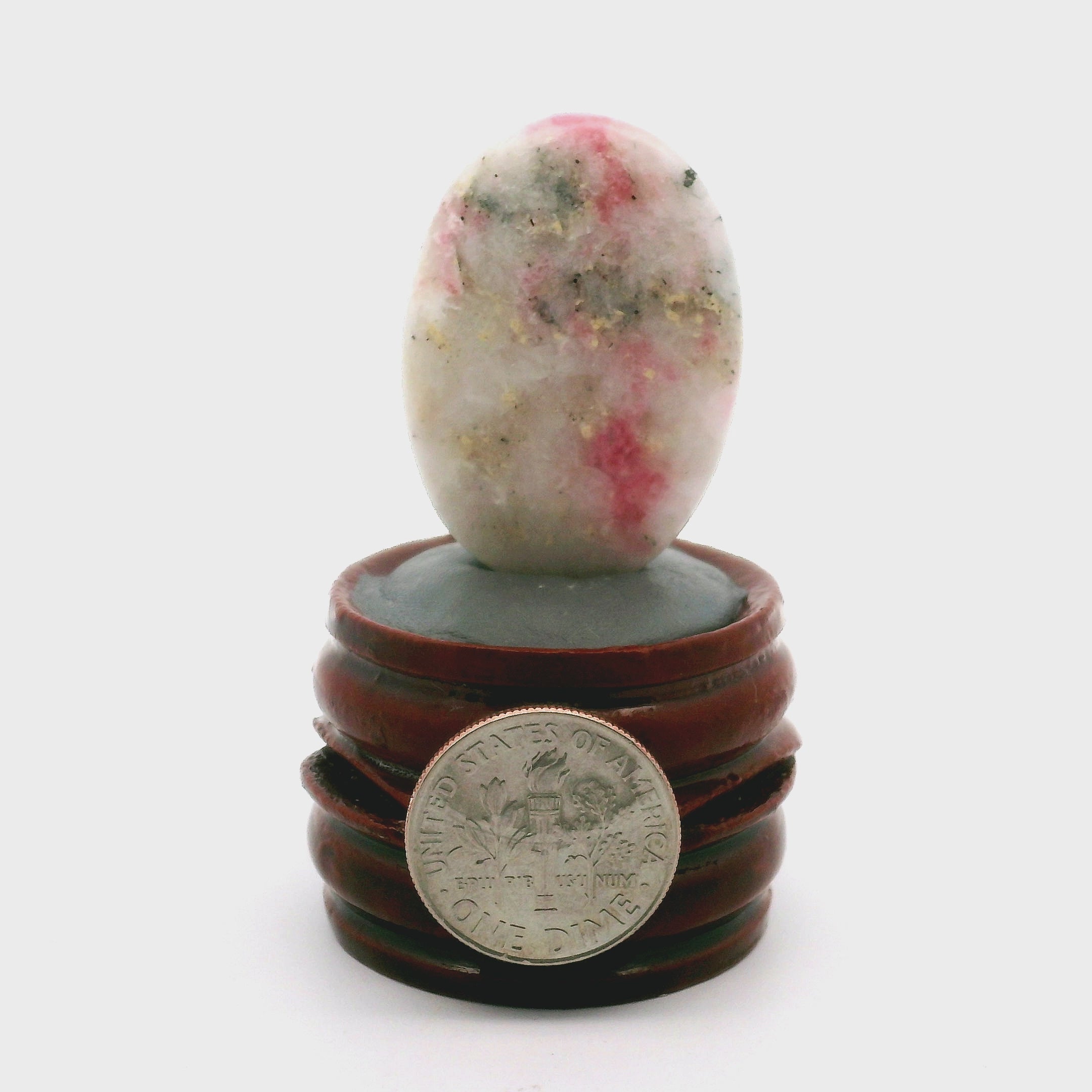 Tugtupite Palm Stone for Joy, Manifestation, Romance, Relationship Healing and Good Luck