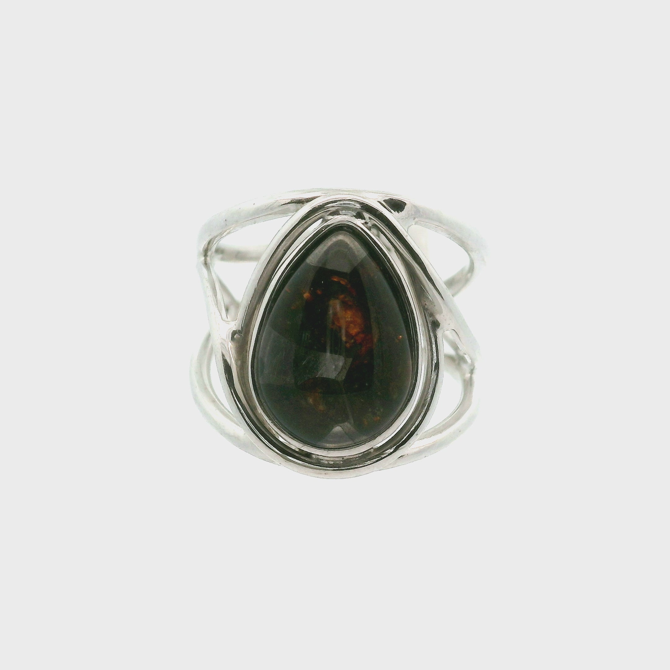 Meteorite Cuff Ring .925 Silver for Manifestation and Spiritual Awakening