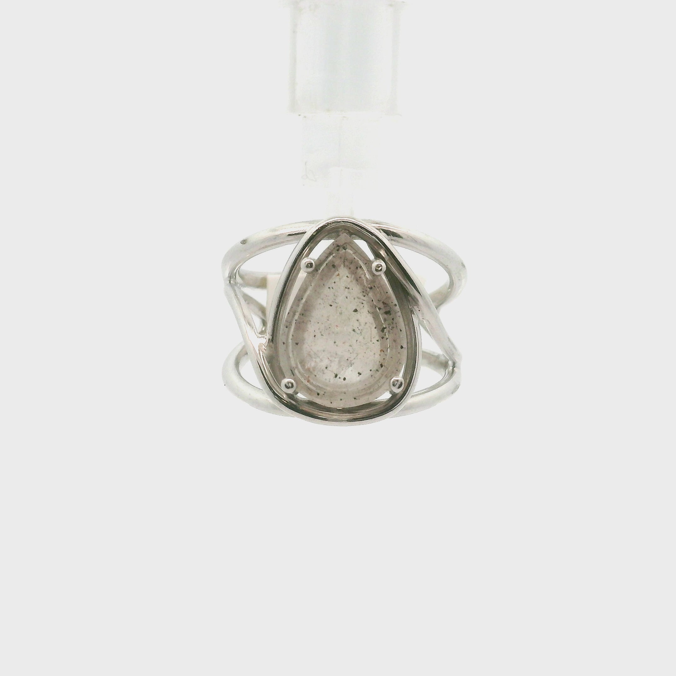 Pink Fire Covellite in Quartz Cuff Ring .925 Silver (Gem Grade) for Spiritual Evolution and Energy Flow