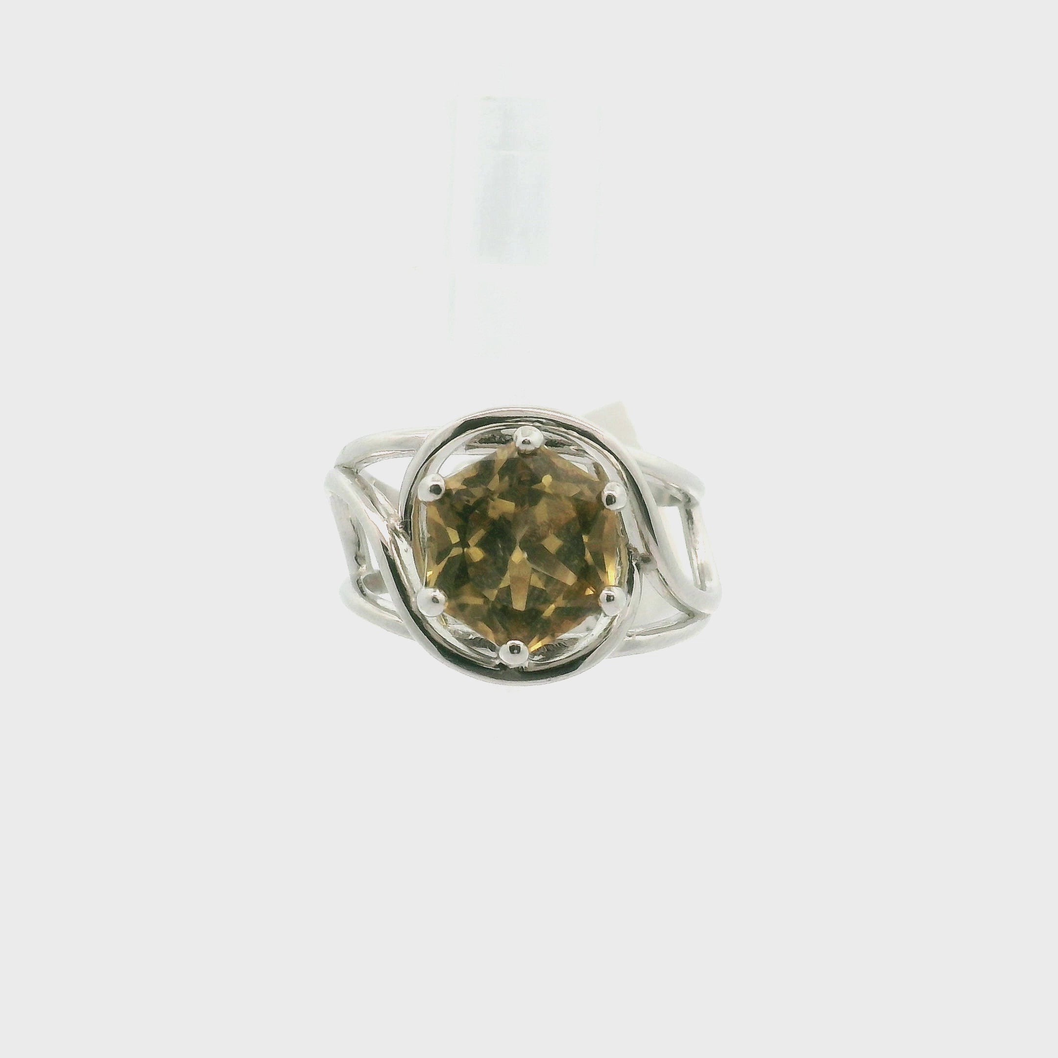 Sinhalite Cuff Ring .925 Silver for Inner Peace, New Ideas & Spiritual Awakening