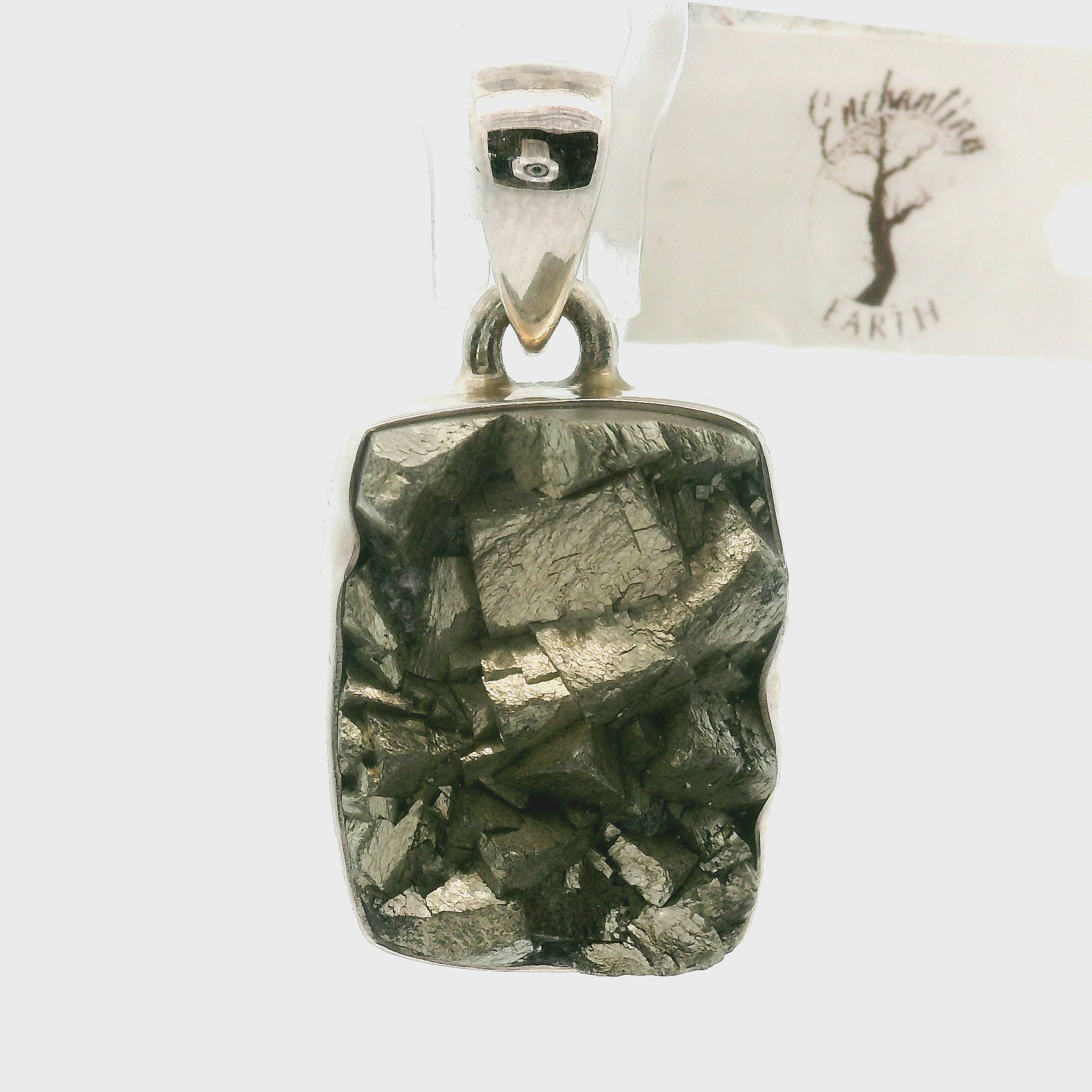 Pyrite Pendant .925 Silver for Luck & Manifestation