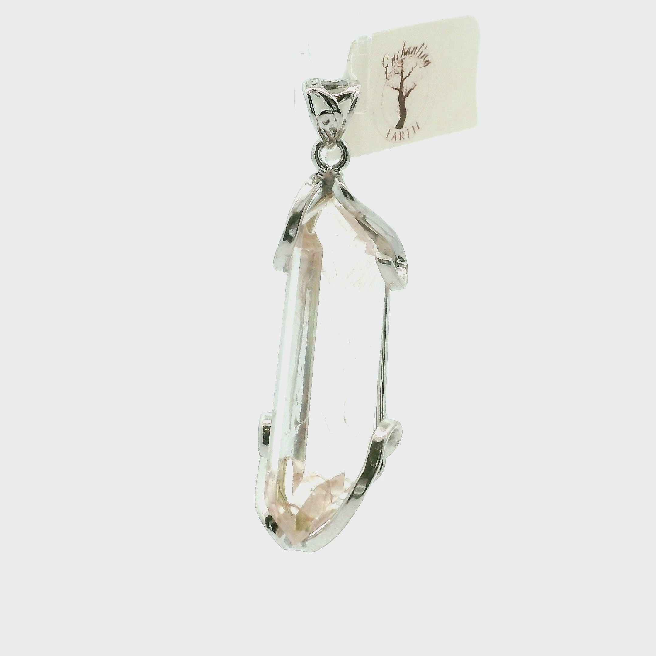 Red Rutile in Quartz Pendant 925 Silver for Manifestation, Life Force Energy and Renewal