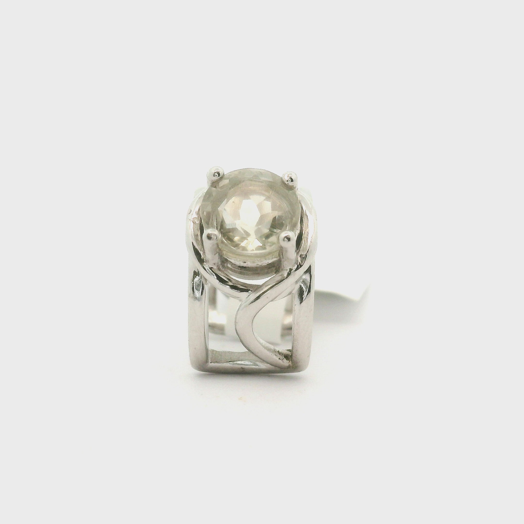 Libyan Desert Glass Enchanting Gemstone Ear Cuff .925 Silver for Enlightenment, Inner Peace & Spiritual Transformation