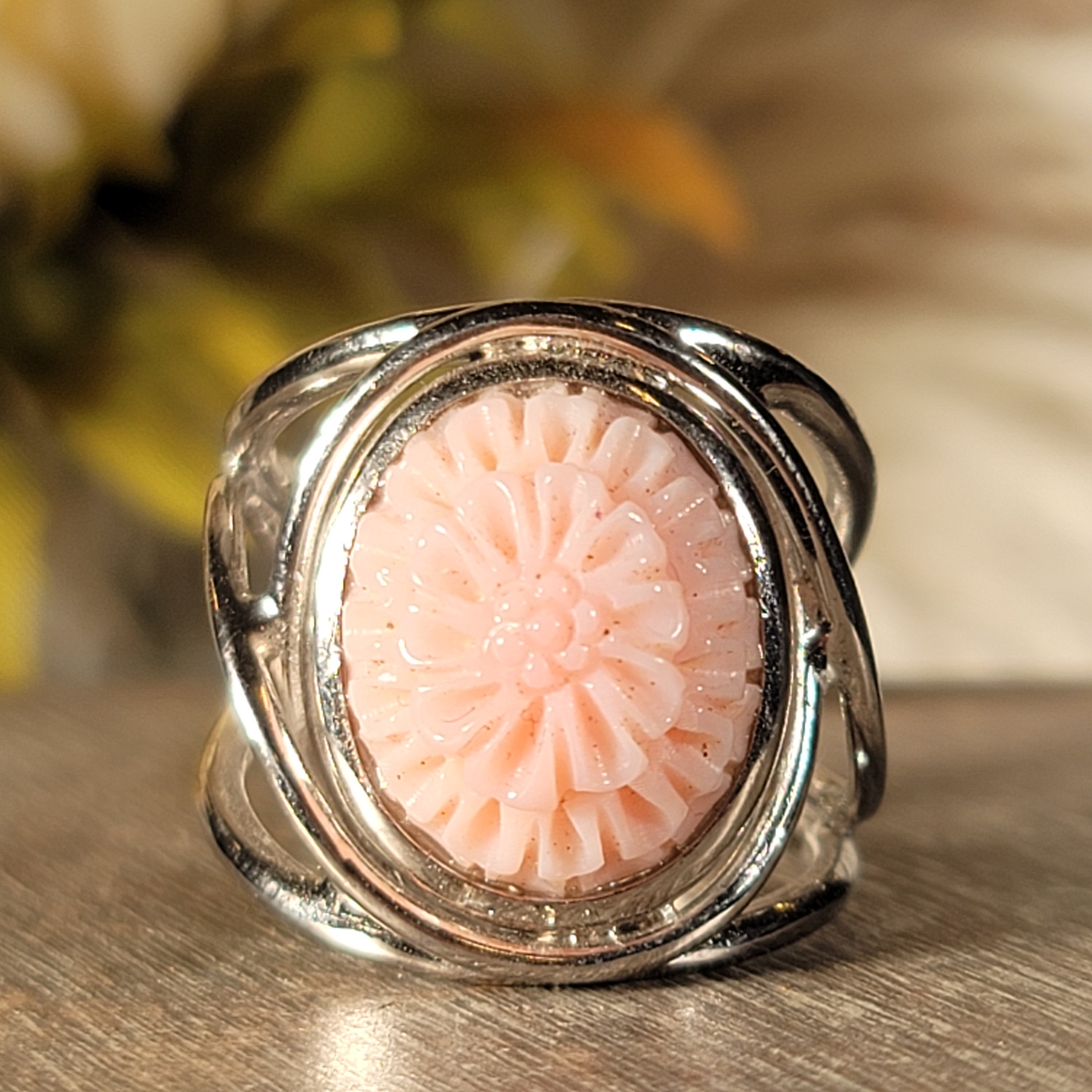 Conch Shell Cuff Ring .925 Silver for Purifying Your Environment