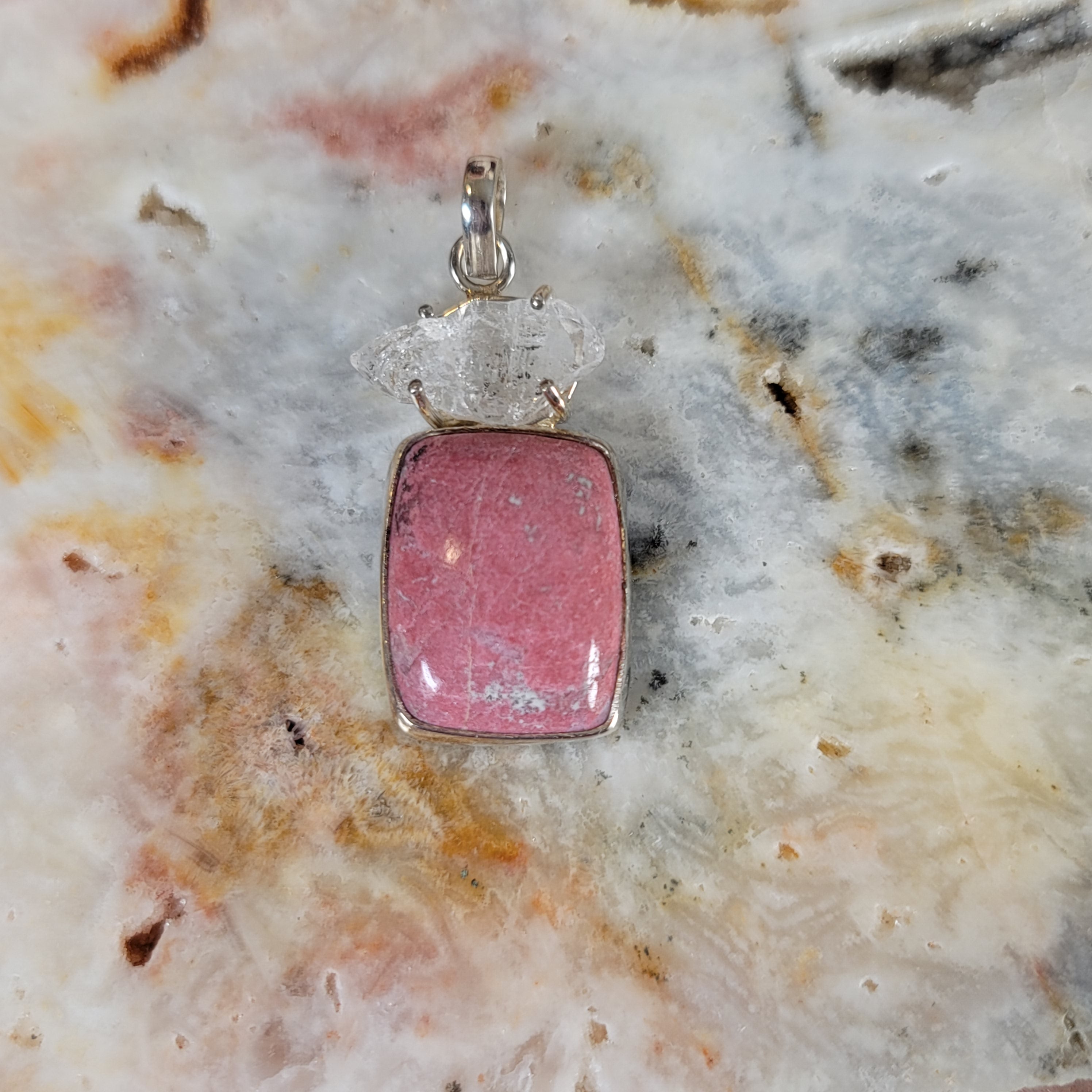 Thulite Pendant .925 Silver Pendant for Expressing Love and Experiencing Pleasure