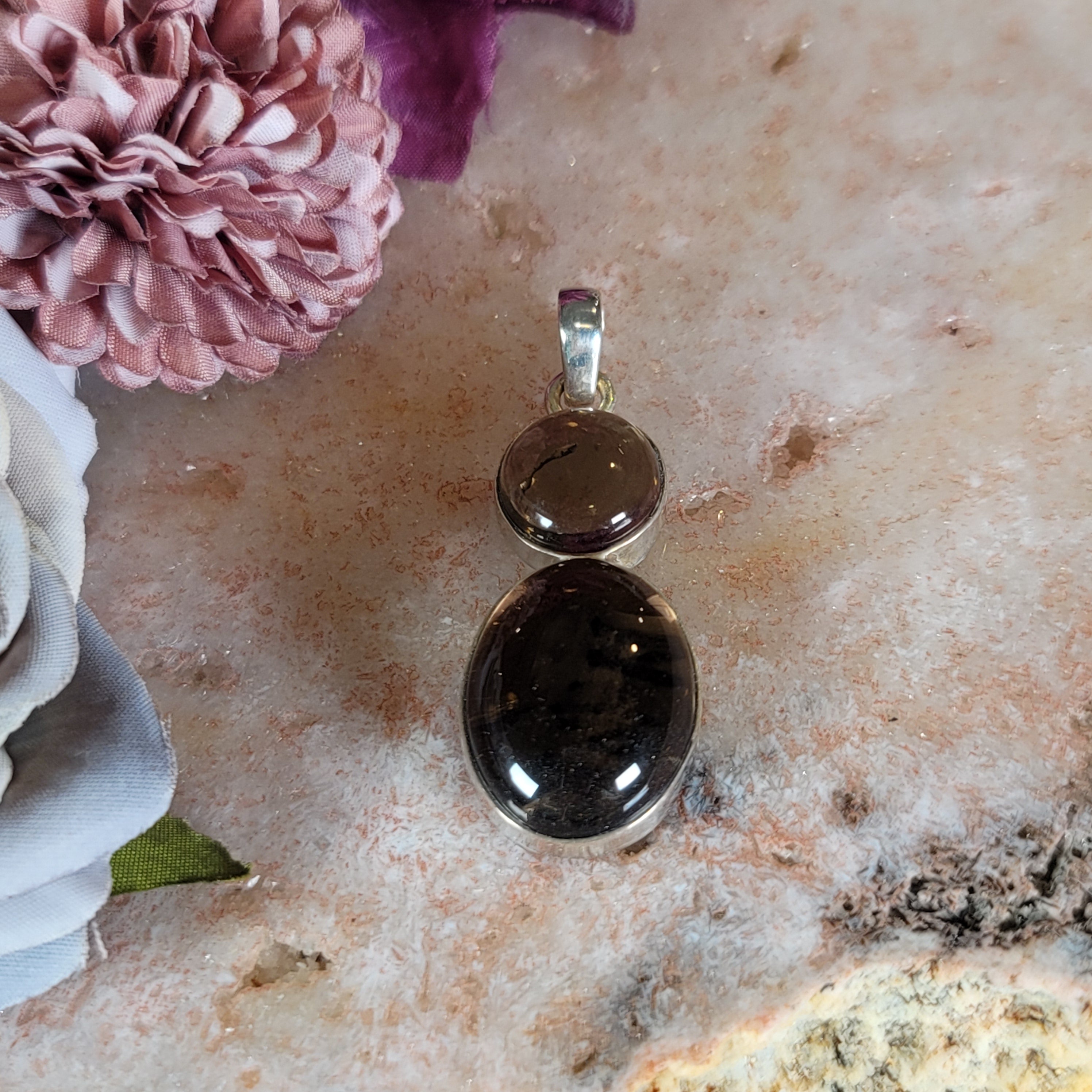 Smokey Quartz Pendant .925 Silver for Manifestation, Protection and Purification