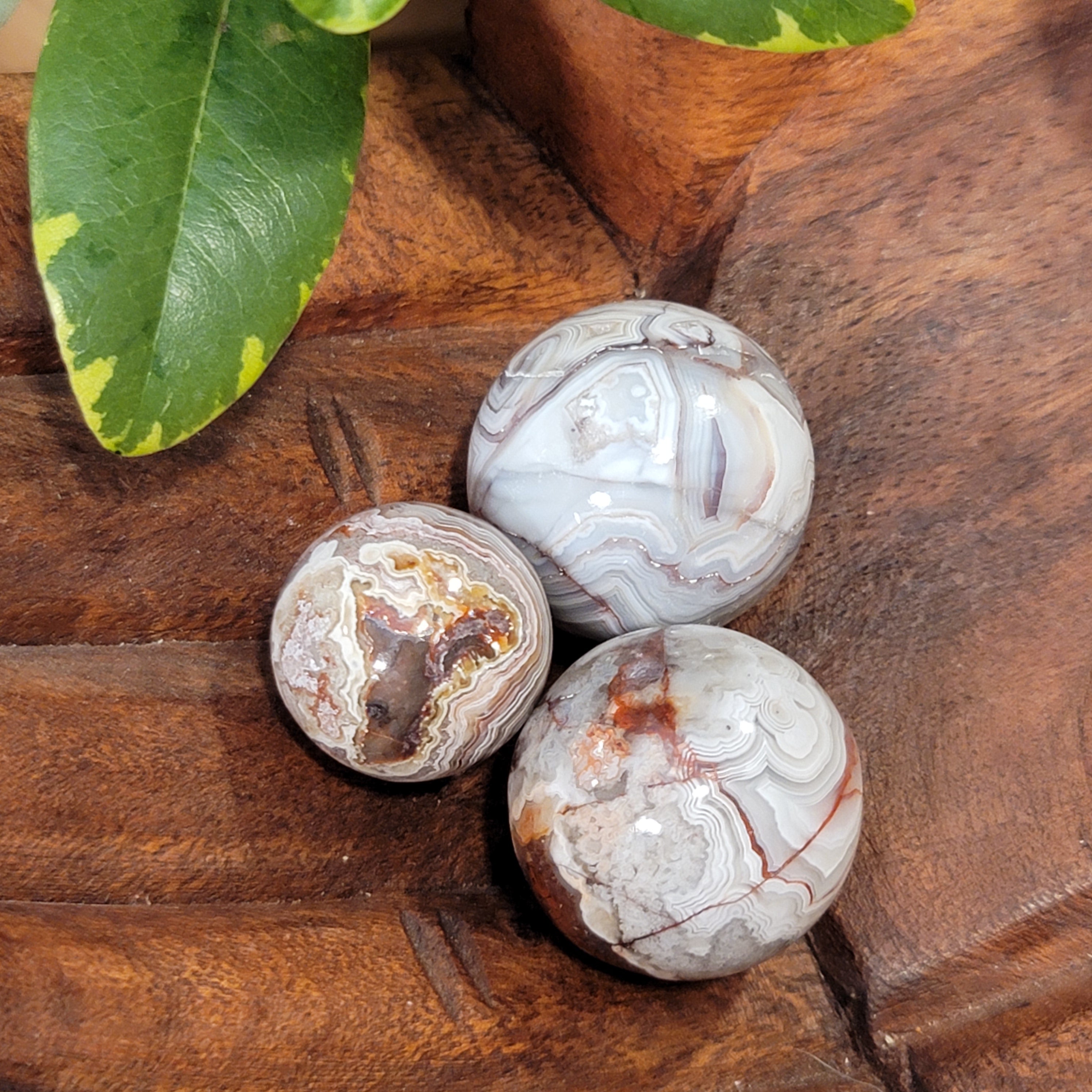 Crazy Lace Agate Sphere for Creativity, Joy and Optimism