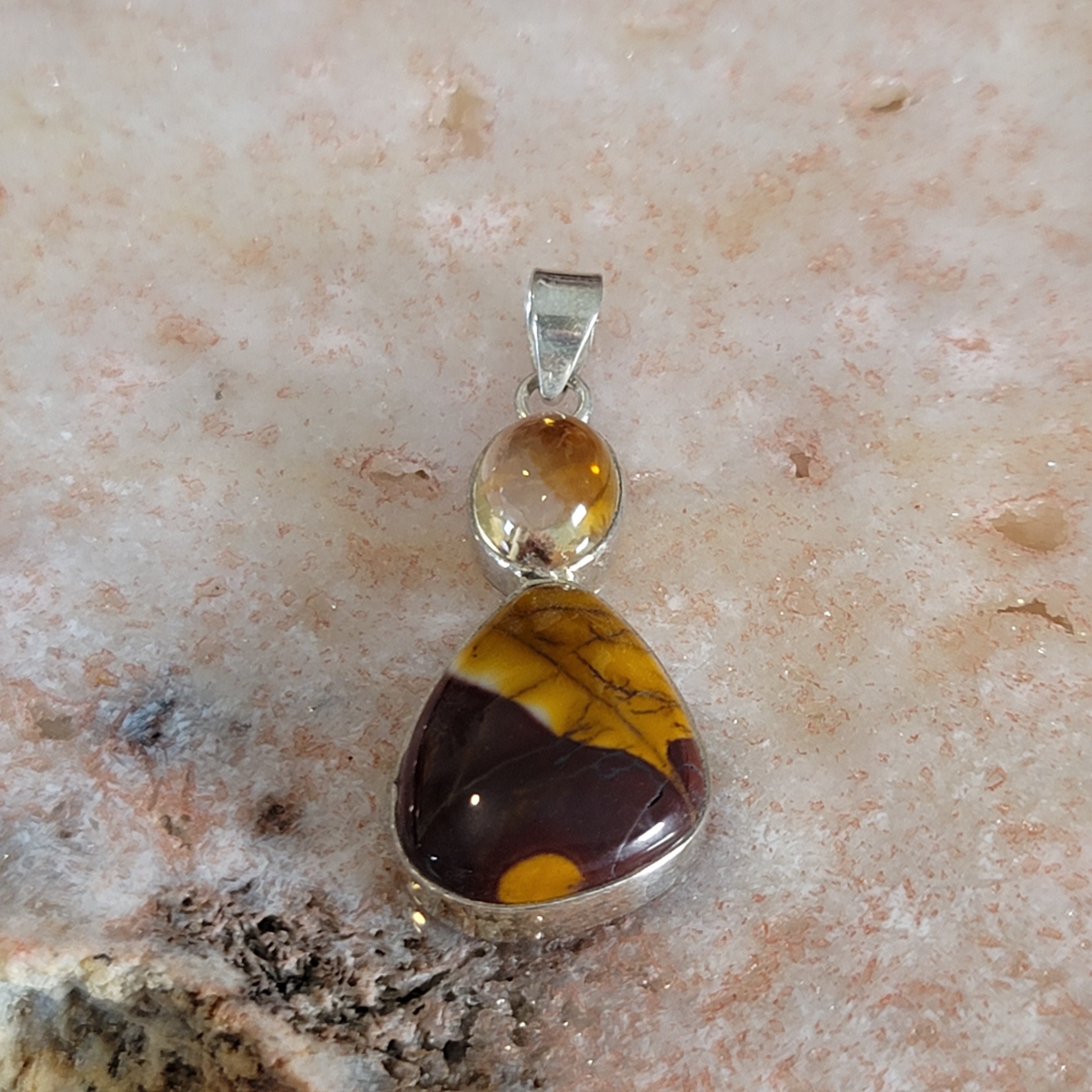 Mookaite Jasper Pendant .925 Silver for Personal Power and Youthful Beauty