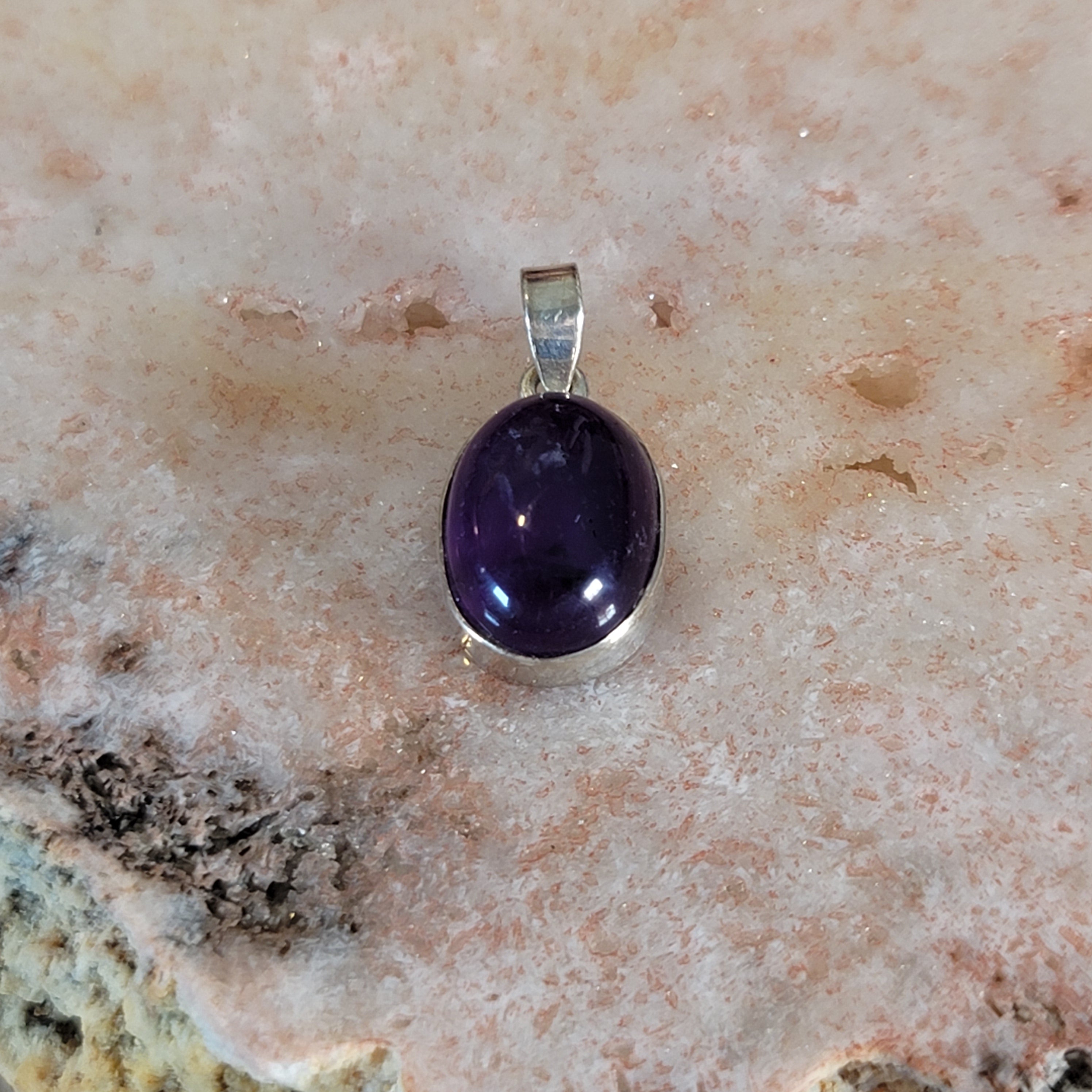 Amethyst Pendant .925 Silver for Intuition, Connection with the Divine and Sobriety