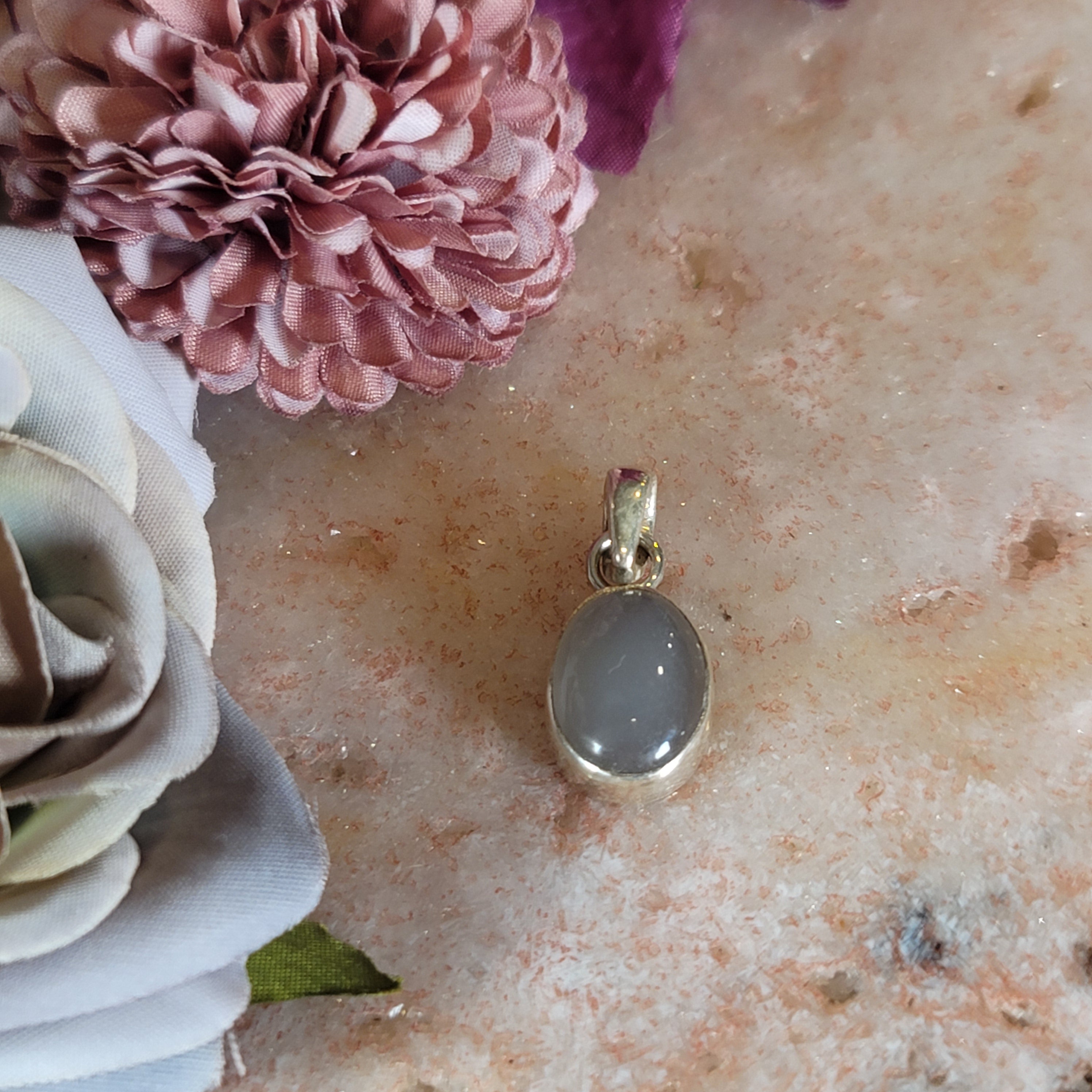 Silver Moonstone Pendant .925 Silver for Clarity and Intuition