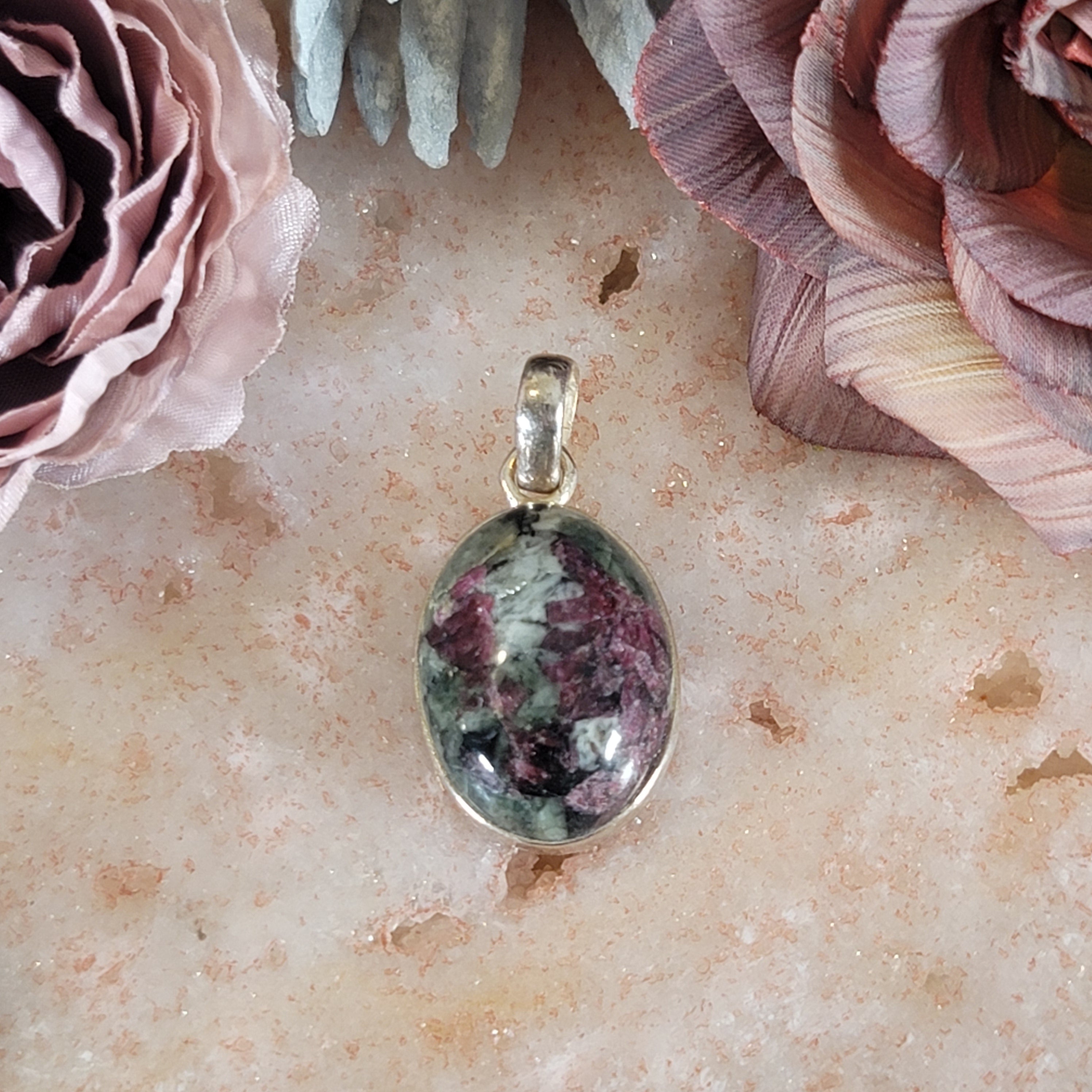 Eudialyte Pendant .925 Silver for Manifesting your Hearts Desires