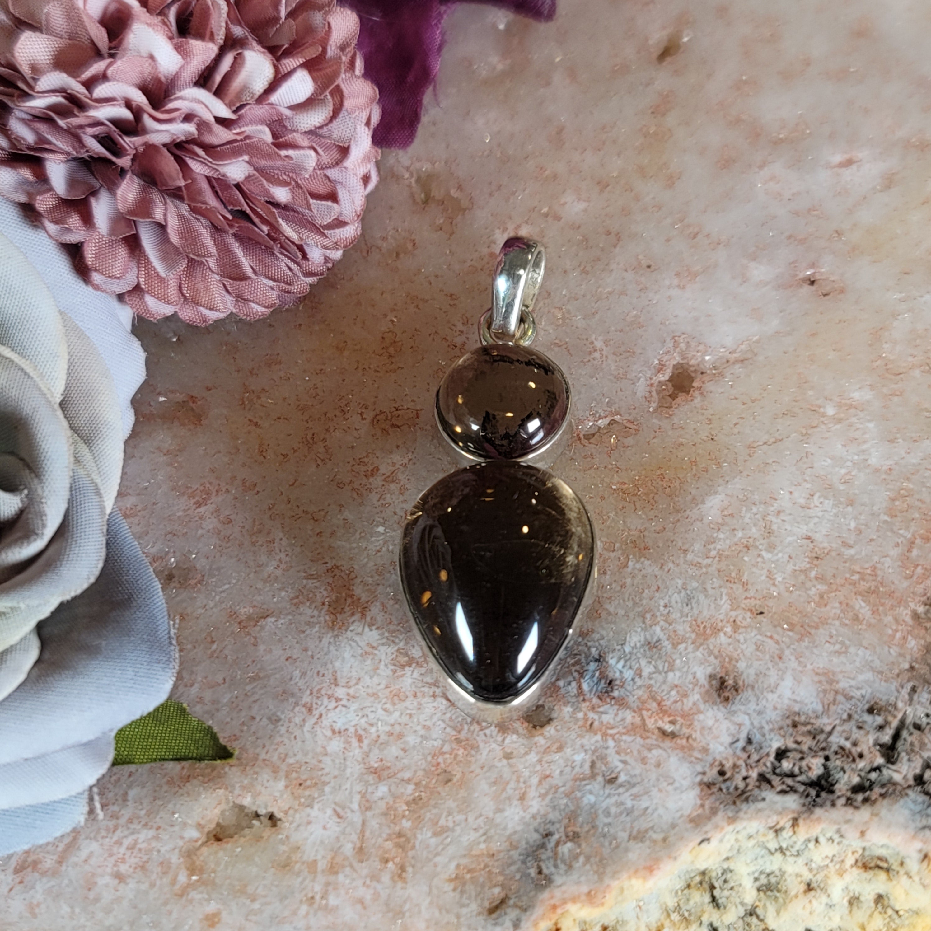 Smokey Quartz Pendant .925 Silver for Manifestation, Protection and Purification