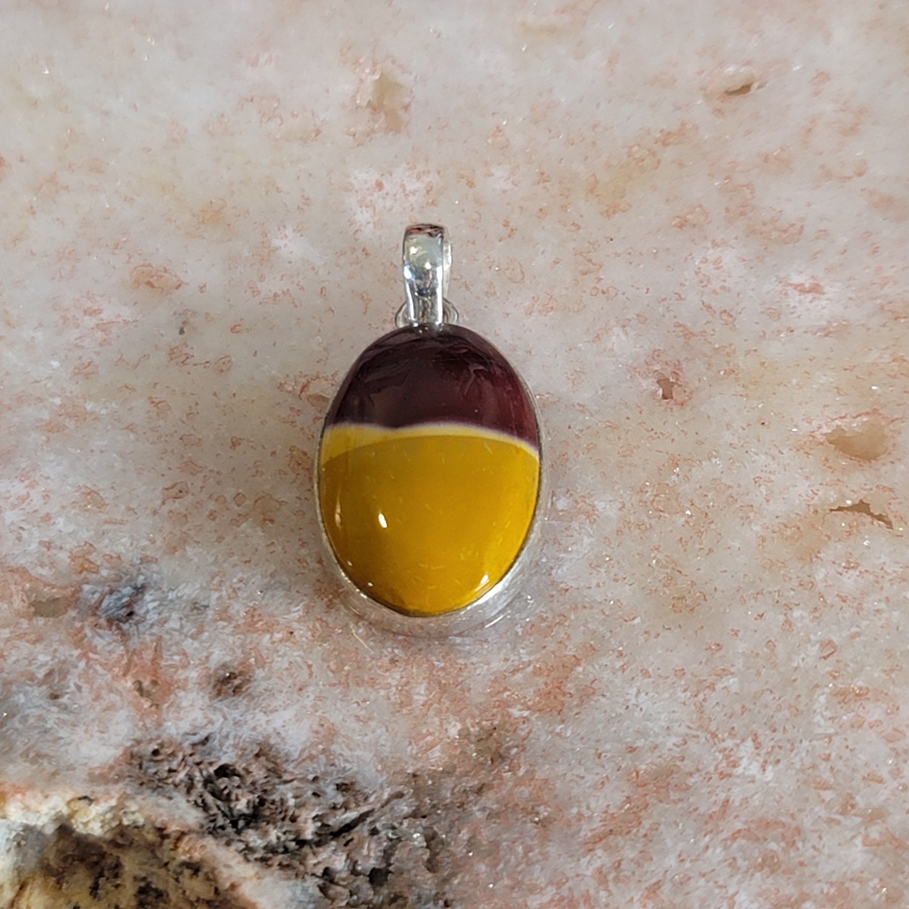 Mookaite Jasper Pendant .925 Silver for Personal Power and Youthful Beauty