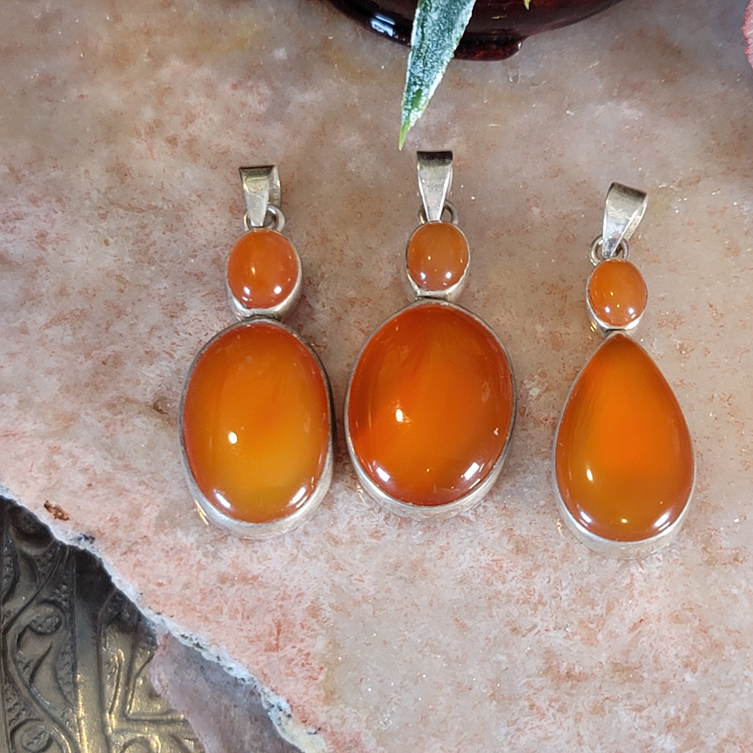 Carnelian Pendant .925 Silver for Embracing Your Inner Fire