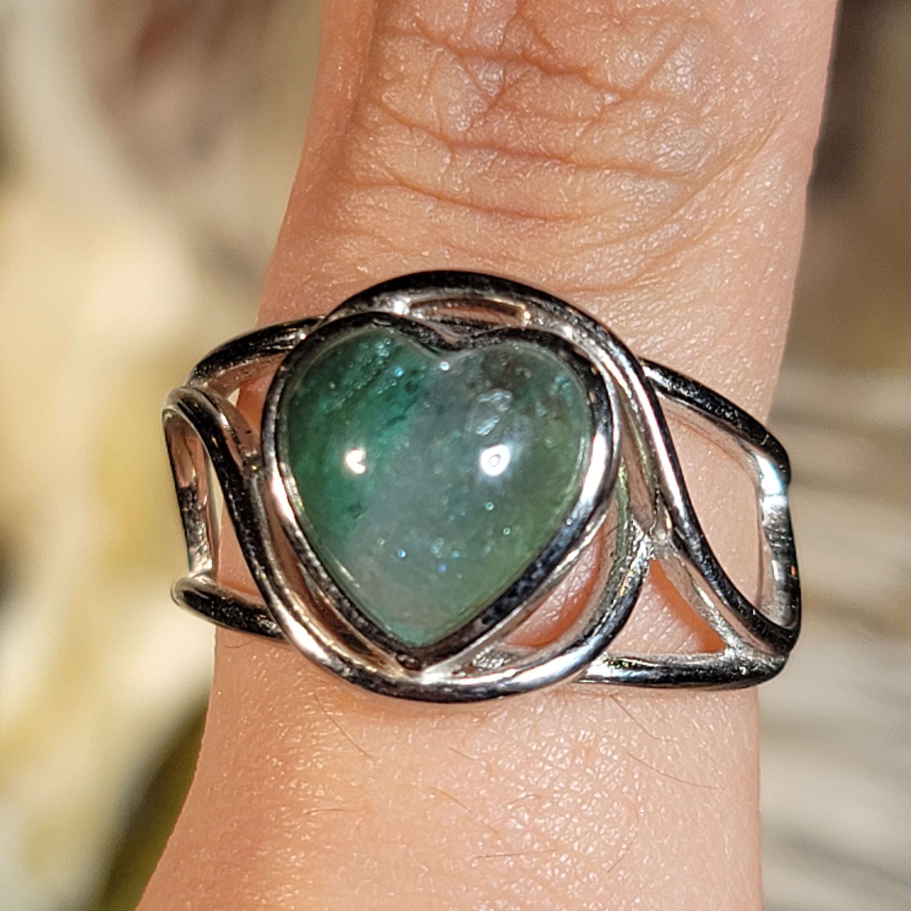 Paraiba Tourmaline Cuff Ring .925 Silver for Spiritual Awareness