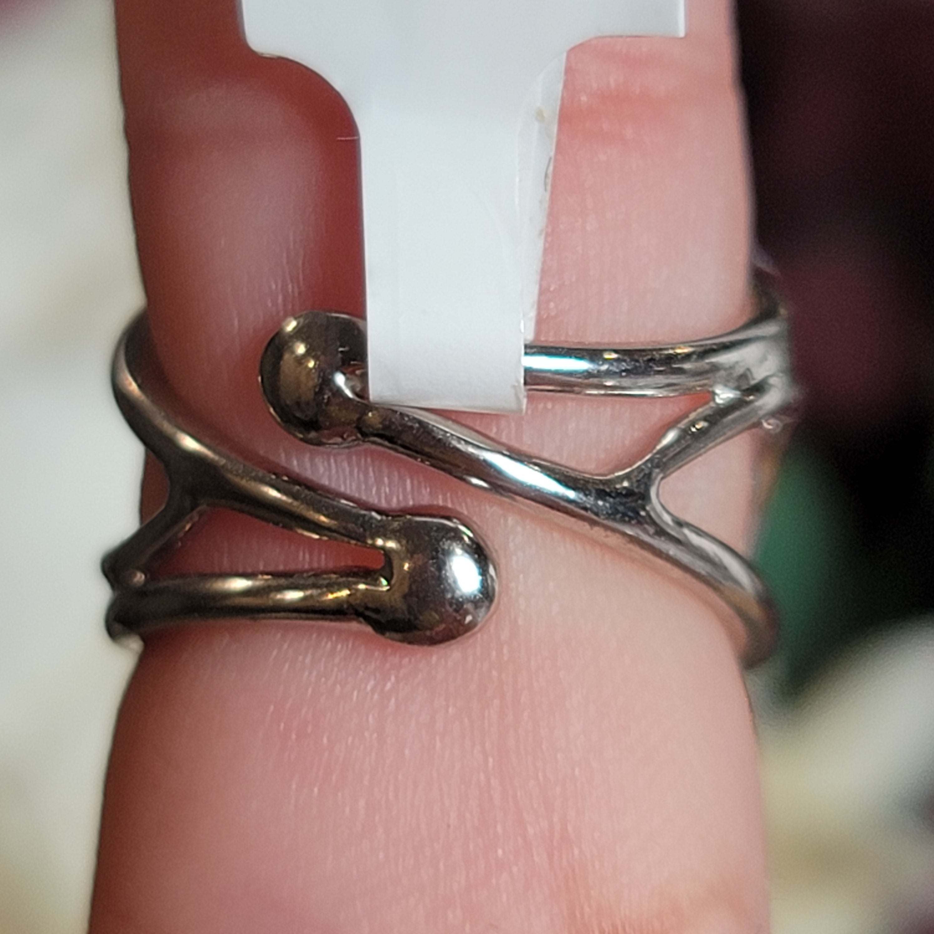 Praisolite Heart Midi Cuff Ring .925 Silver for Love, Prosperity and Success