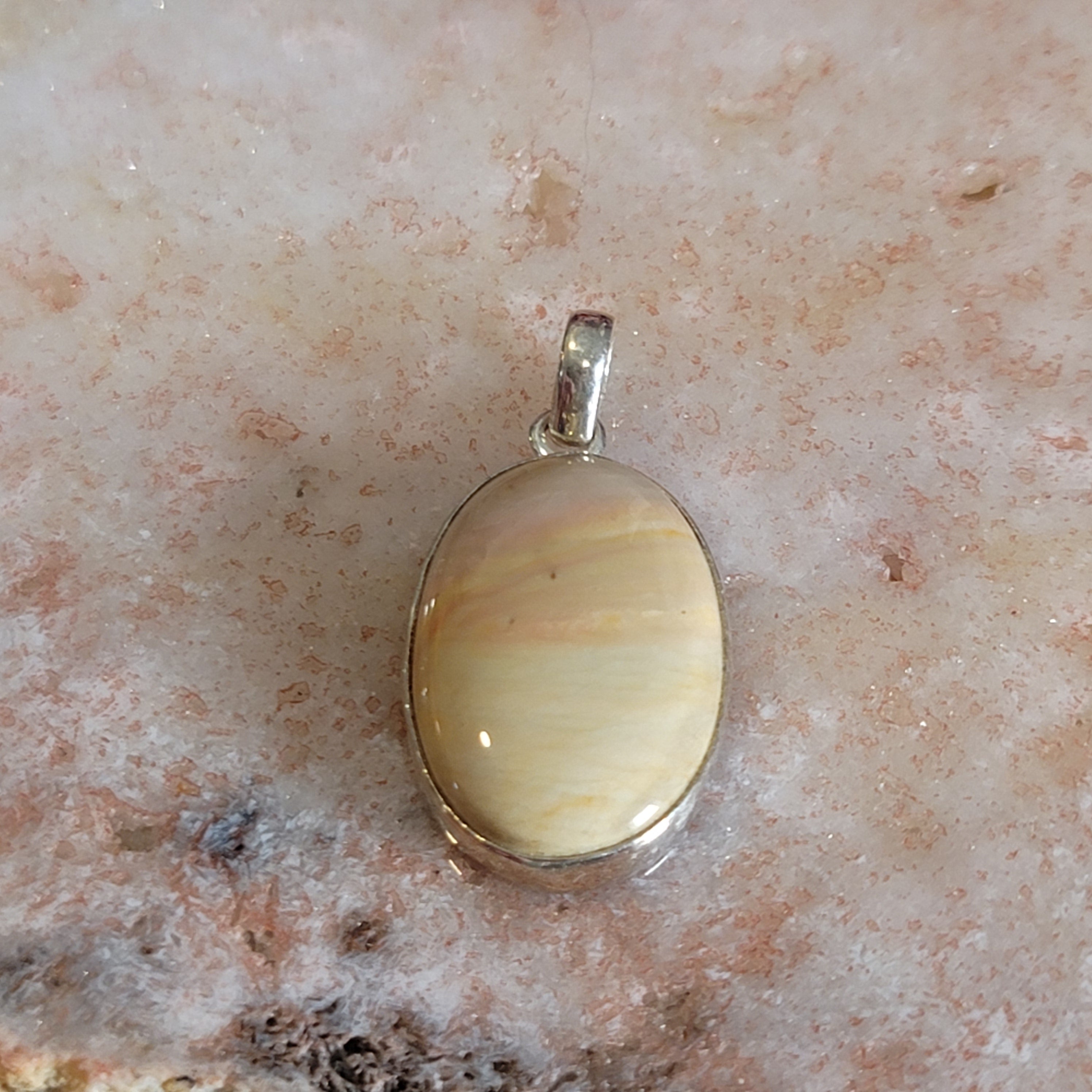 Polychrome Jasper Pendant .925 Silver for Balance, Creativity and Joy