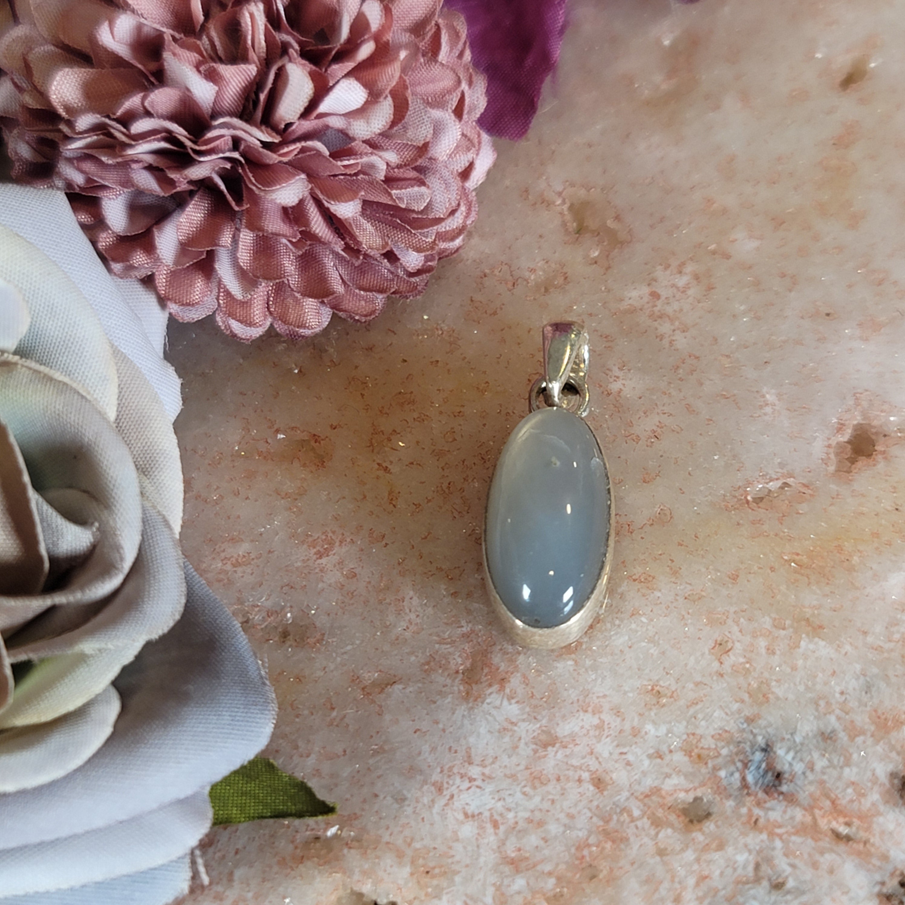 Silver Moonstone Pendant .925 Silver for Clarity and Intuition