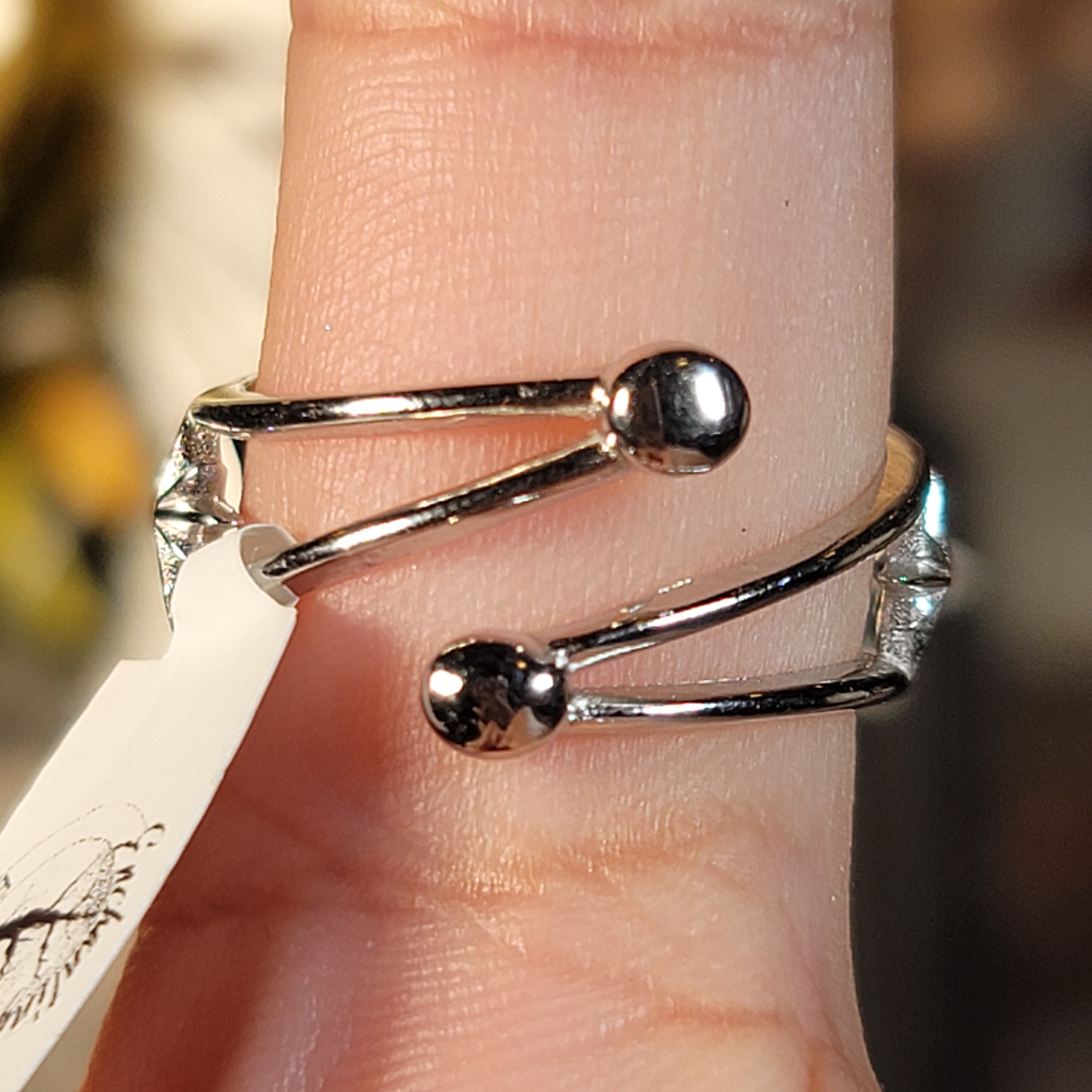 Clear Quartz Triple Moon Cuff Ring .925 Silver for Amplifying Energy & Intentions