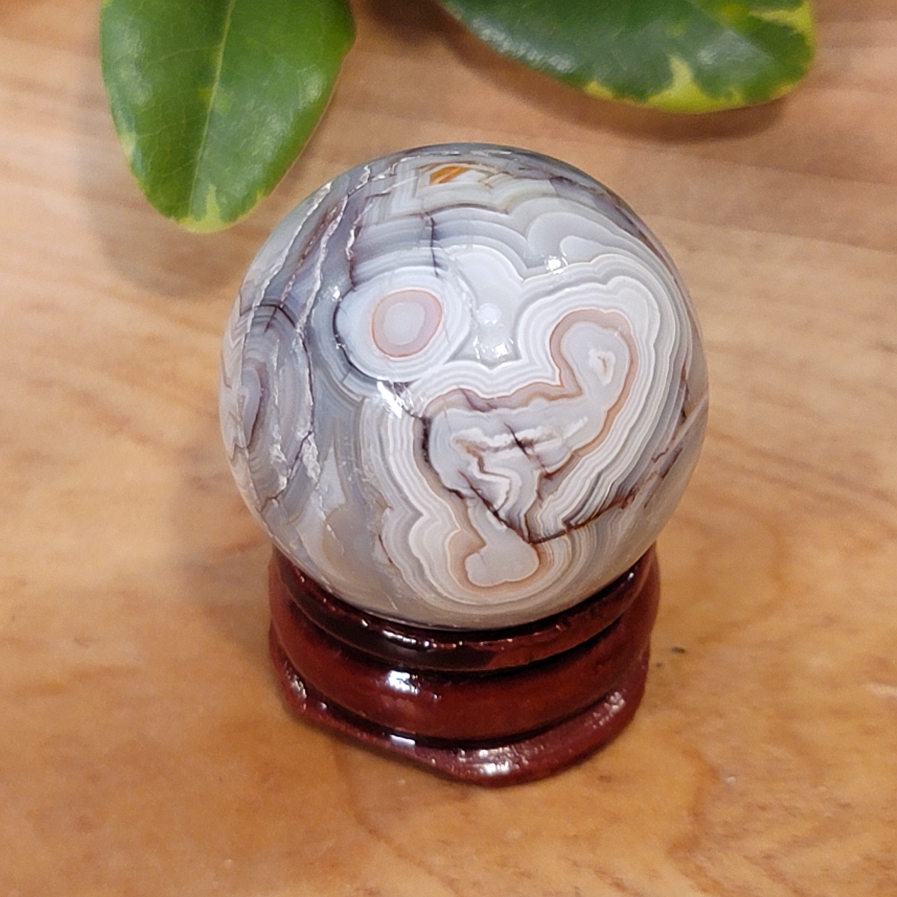 Crazy Lace Agate Sphere for Creativity, Joy and Optimism