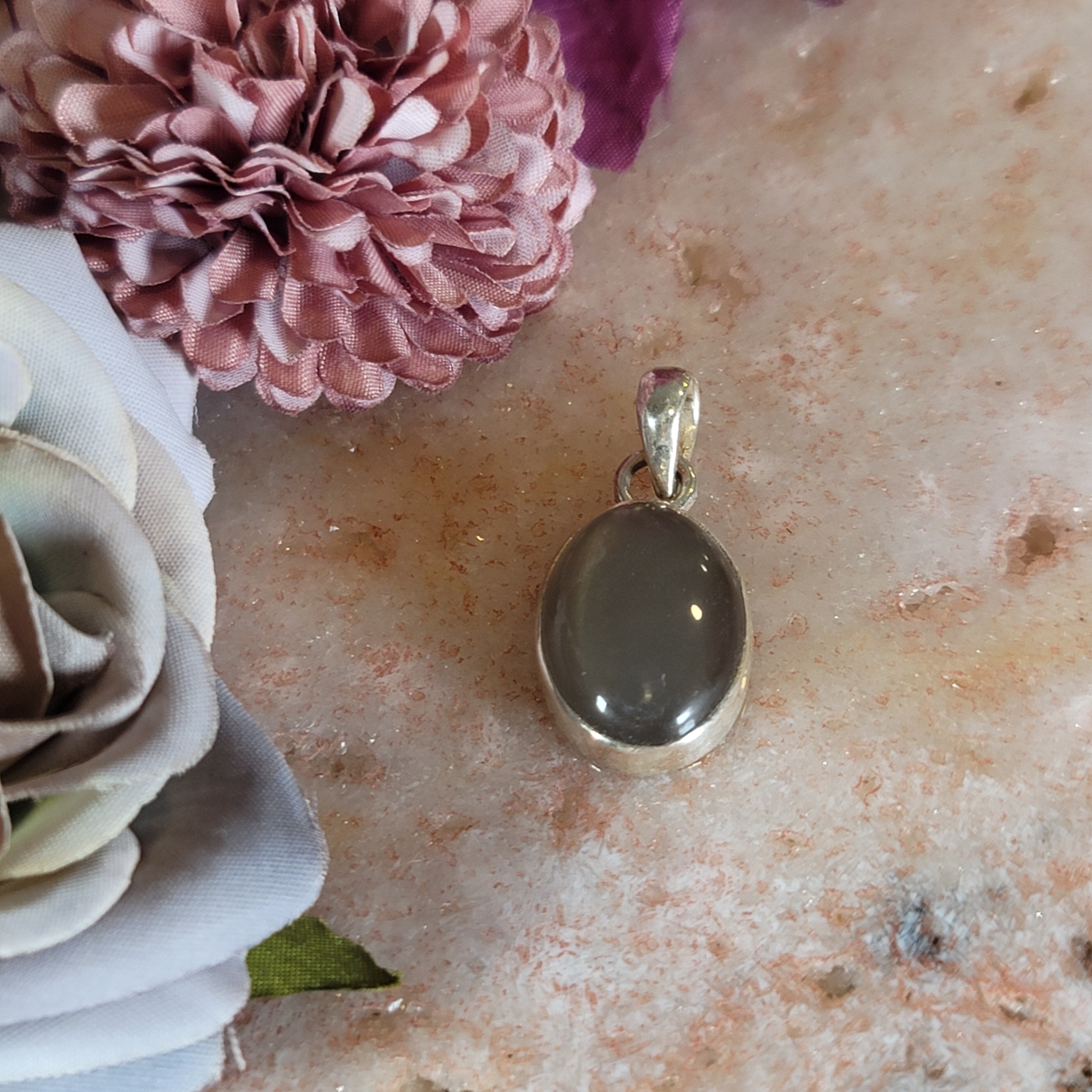 Silver Moonstone Pendant .925 Silver for Clarity and Intuition