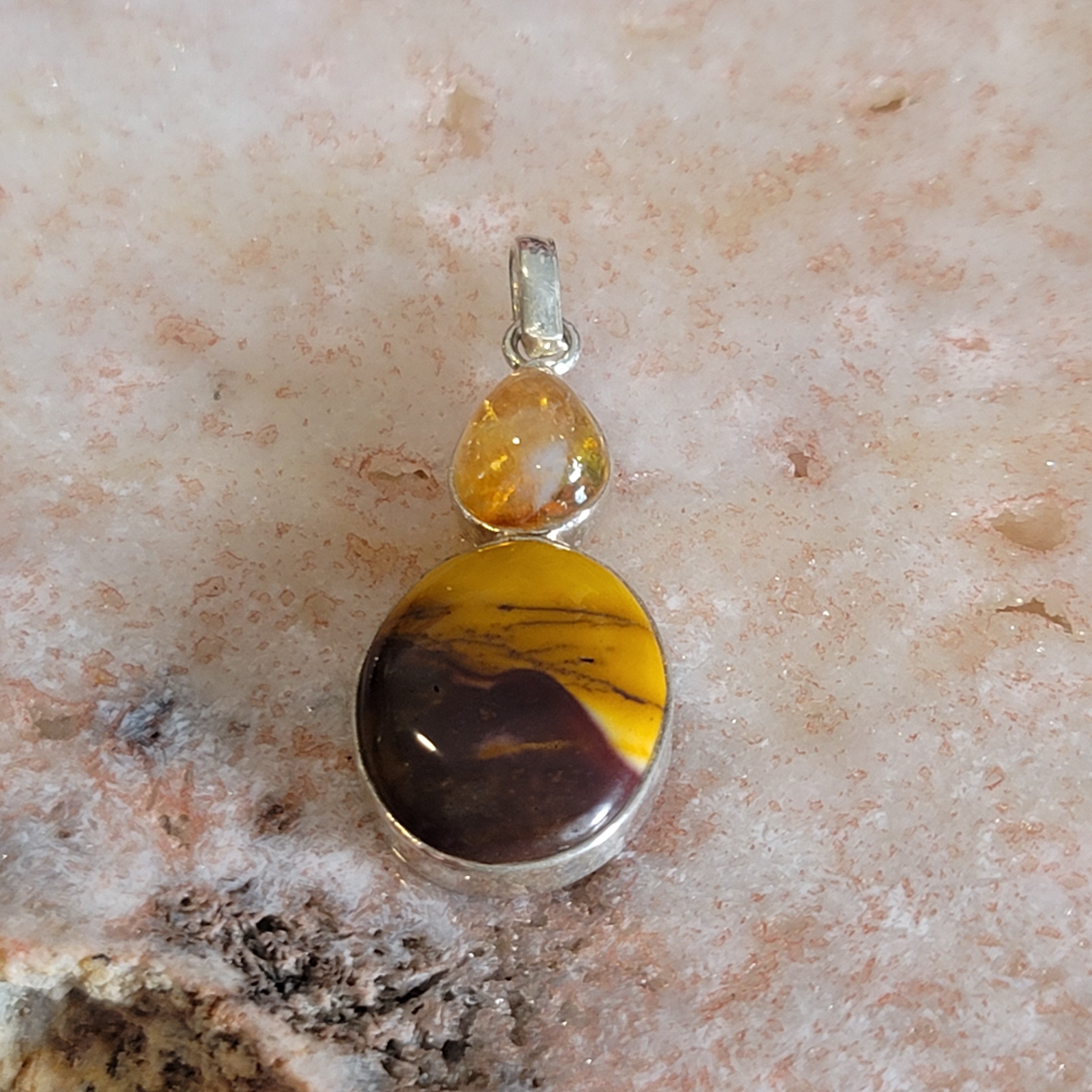 Mookaite Jasper Pendant .925 Silver for Personal Power and Youthful Beauty