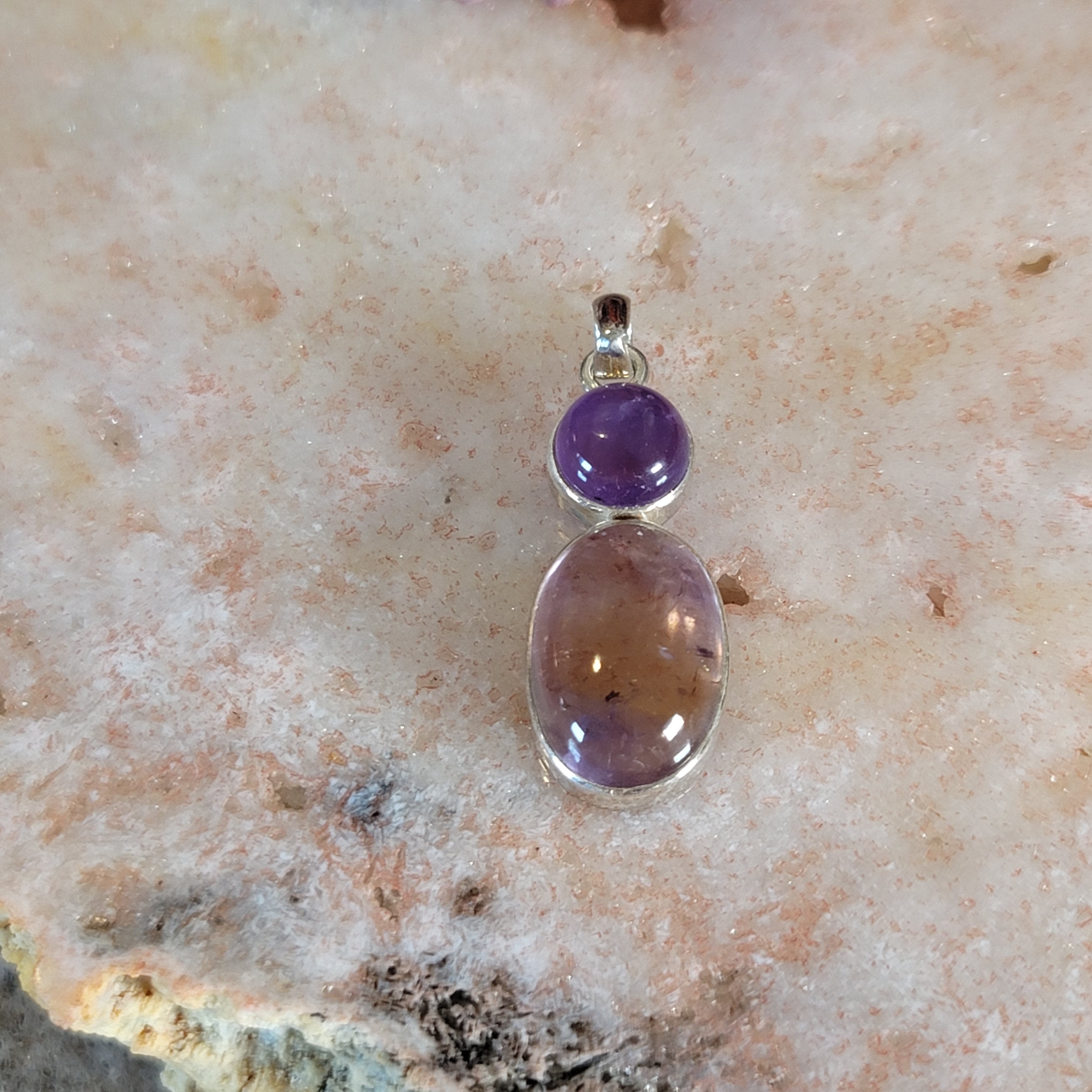 Ametrine Pendant .925 Silver for Action & Empowerment to Pursue Your Dreams