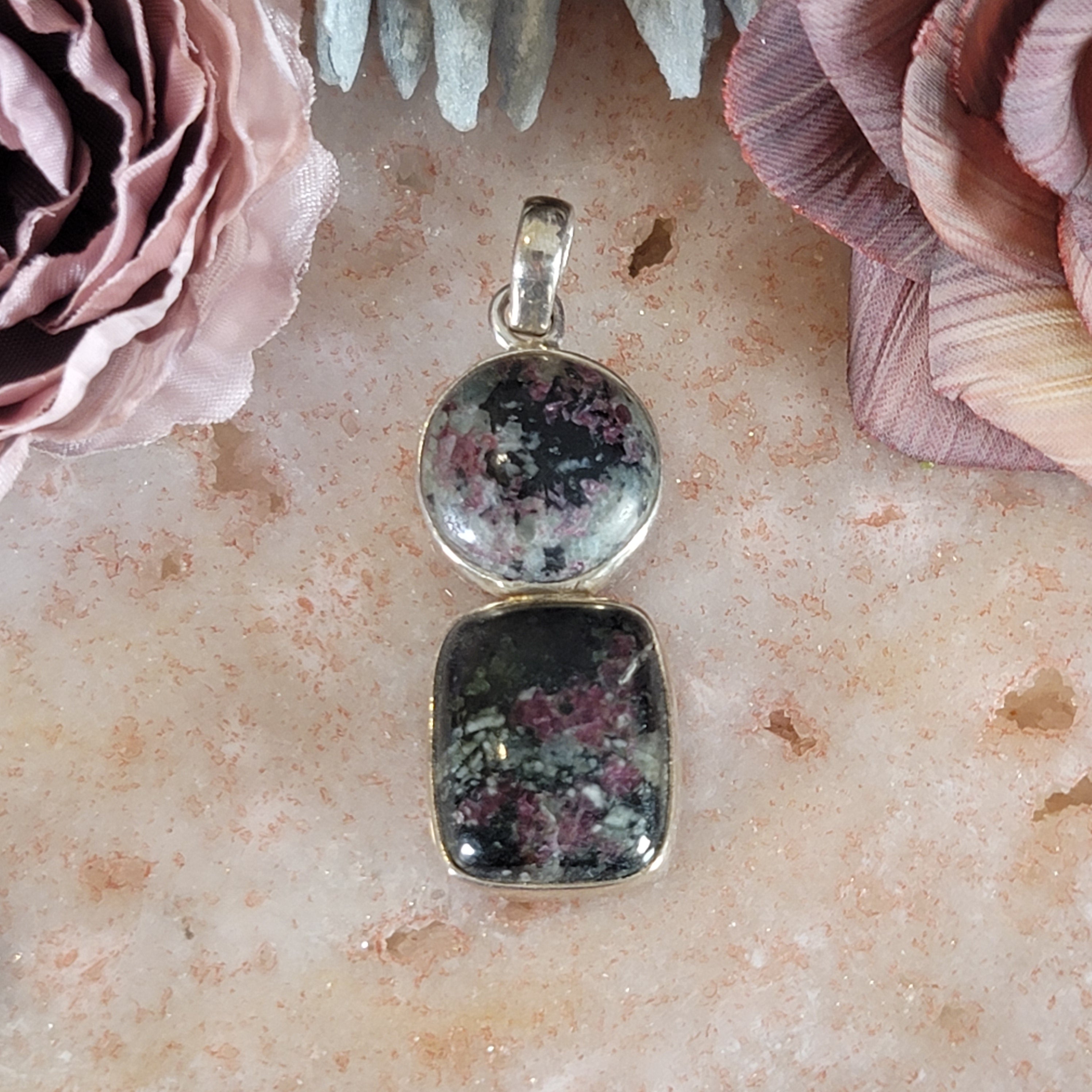 Eudialyte Pendant .925 Silver for Manifesting your Hearts Desires